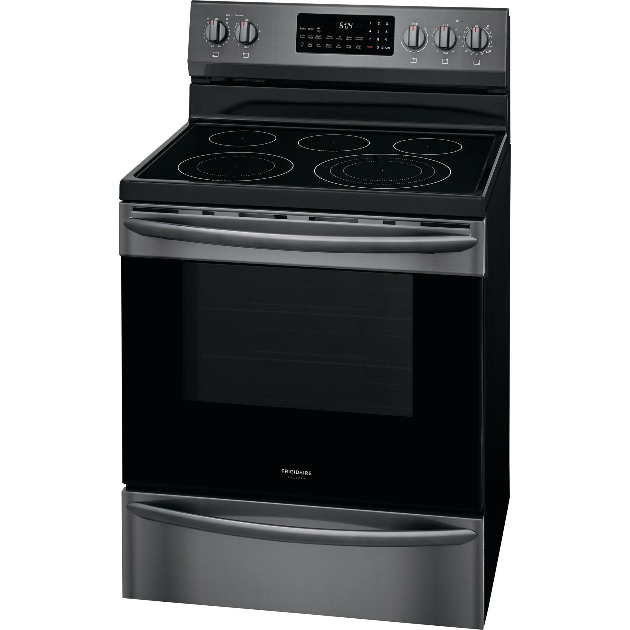 Frigidaire Gallery, Frigidaire Gallery 30" Electric Range (GCRE306CAD) - Black Stainless