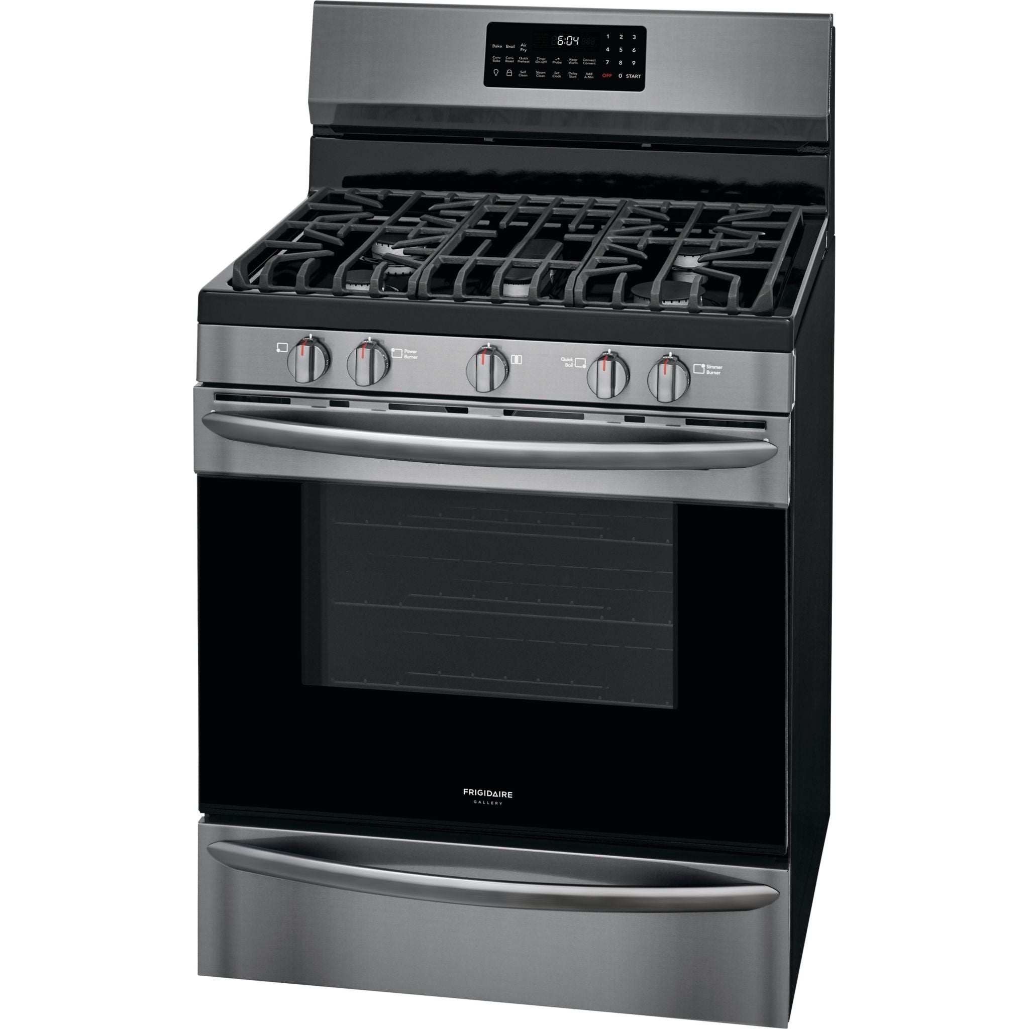 Frigidaire Gallery, Frigidaire Gallery Gas Range (GCRG3060AD) - Black Stainless