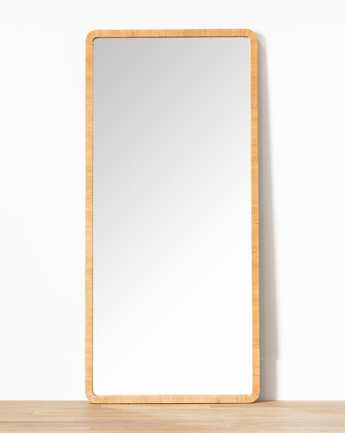 Makerspalm, Jovie Woven Floor Mirror