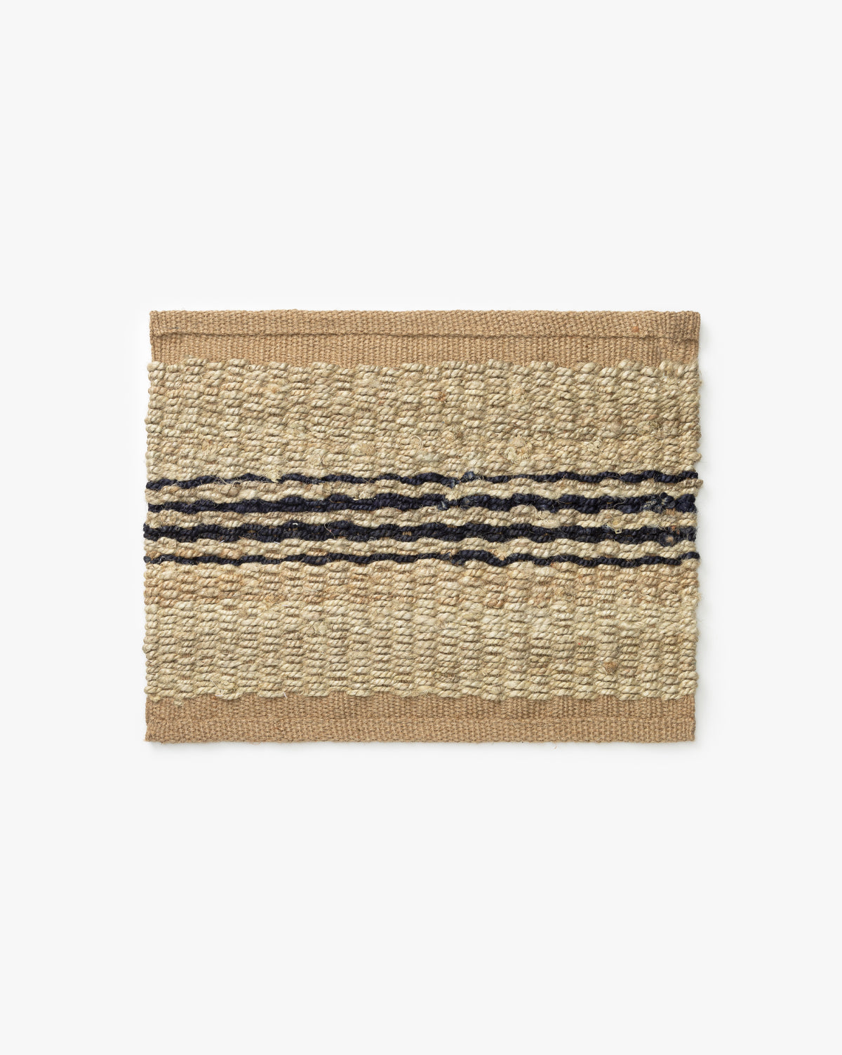 Dash & Albert, Jute Ticking Indigo Handwoven Rug Swatch