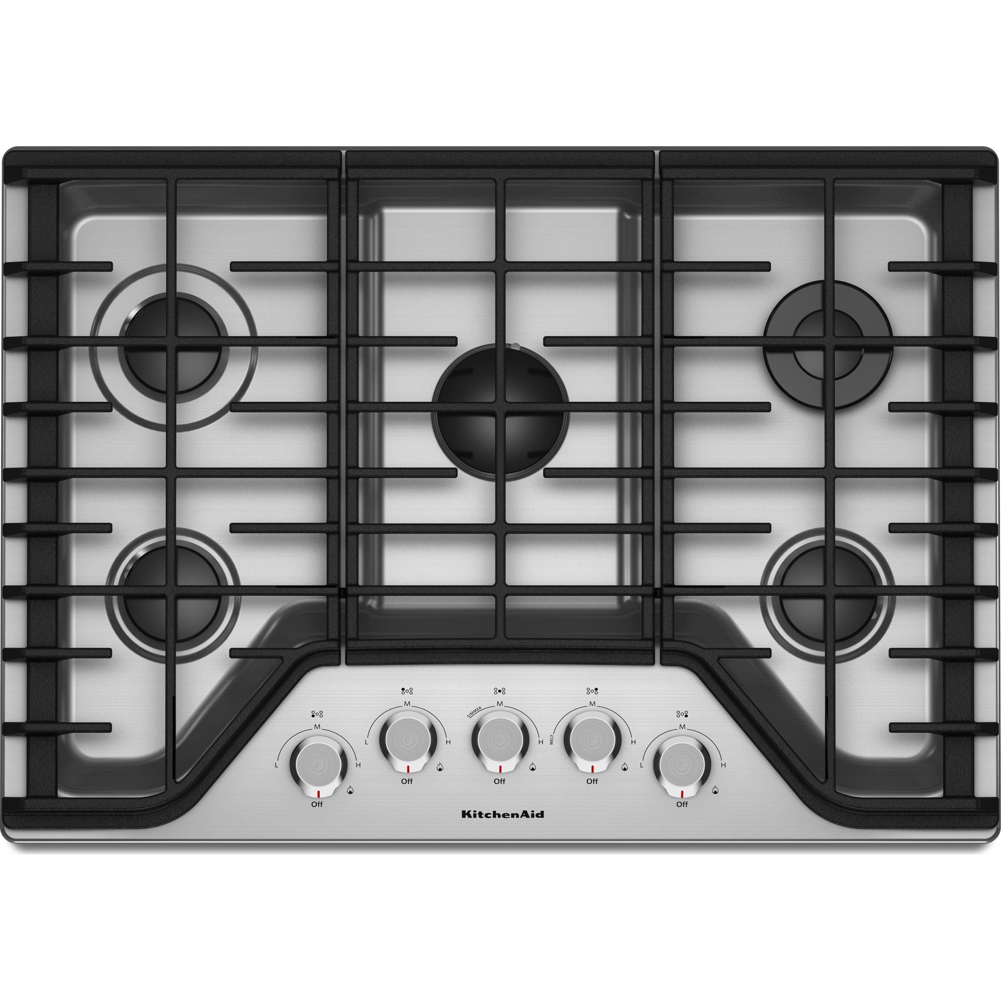 KitchenAid, KitchenAid 30" Gas Cooktop (KCGS350ESS) - Stainless Steel