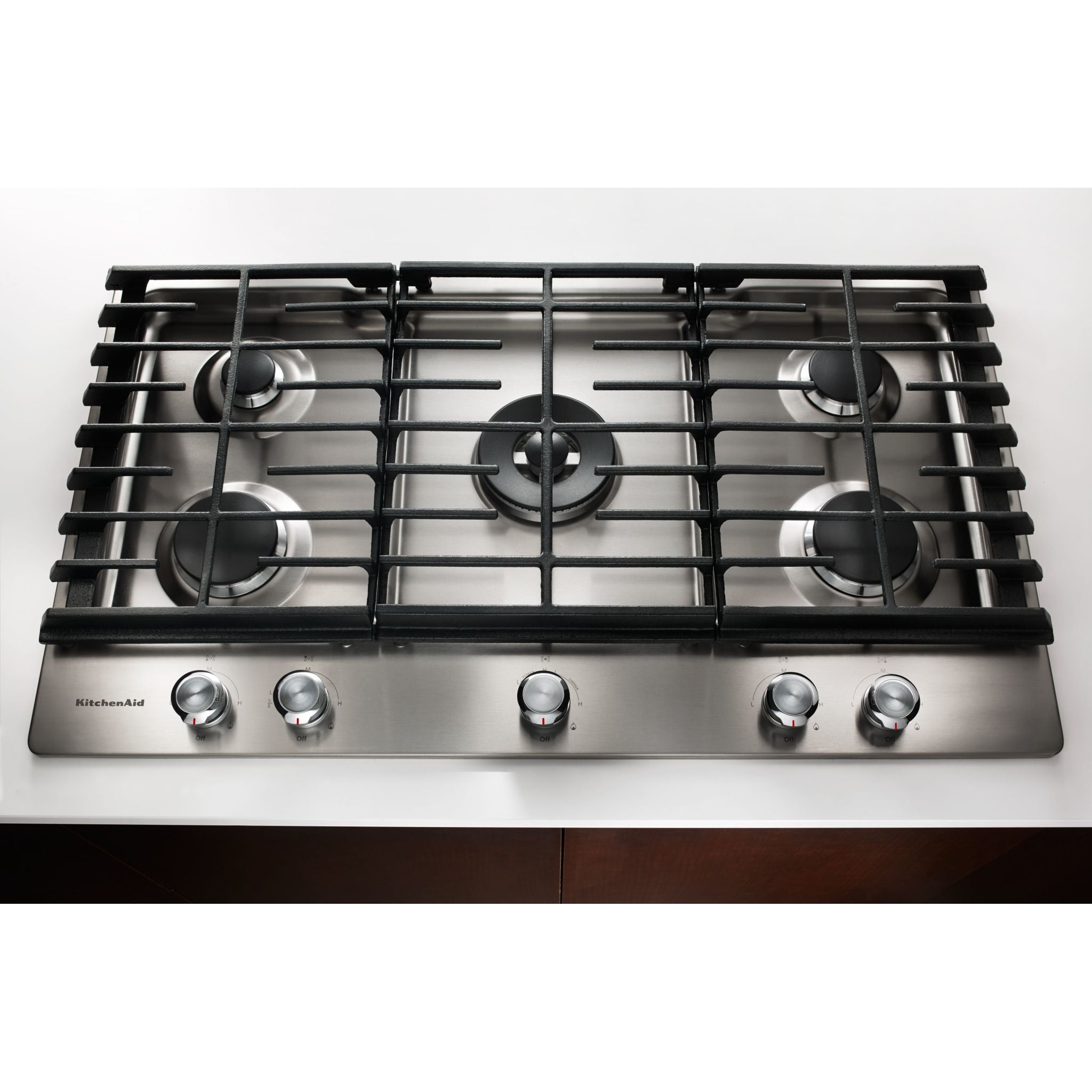 KitchenAid, KitchenAid 36" Gas Cooktop (KCGS556ESS) - Stainless Steel