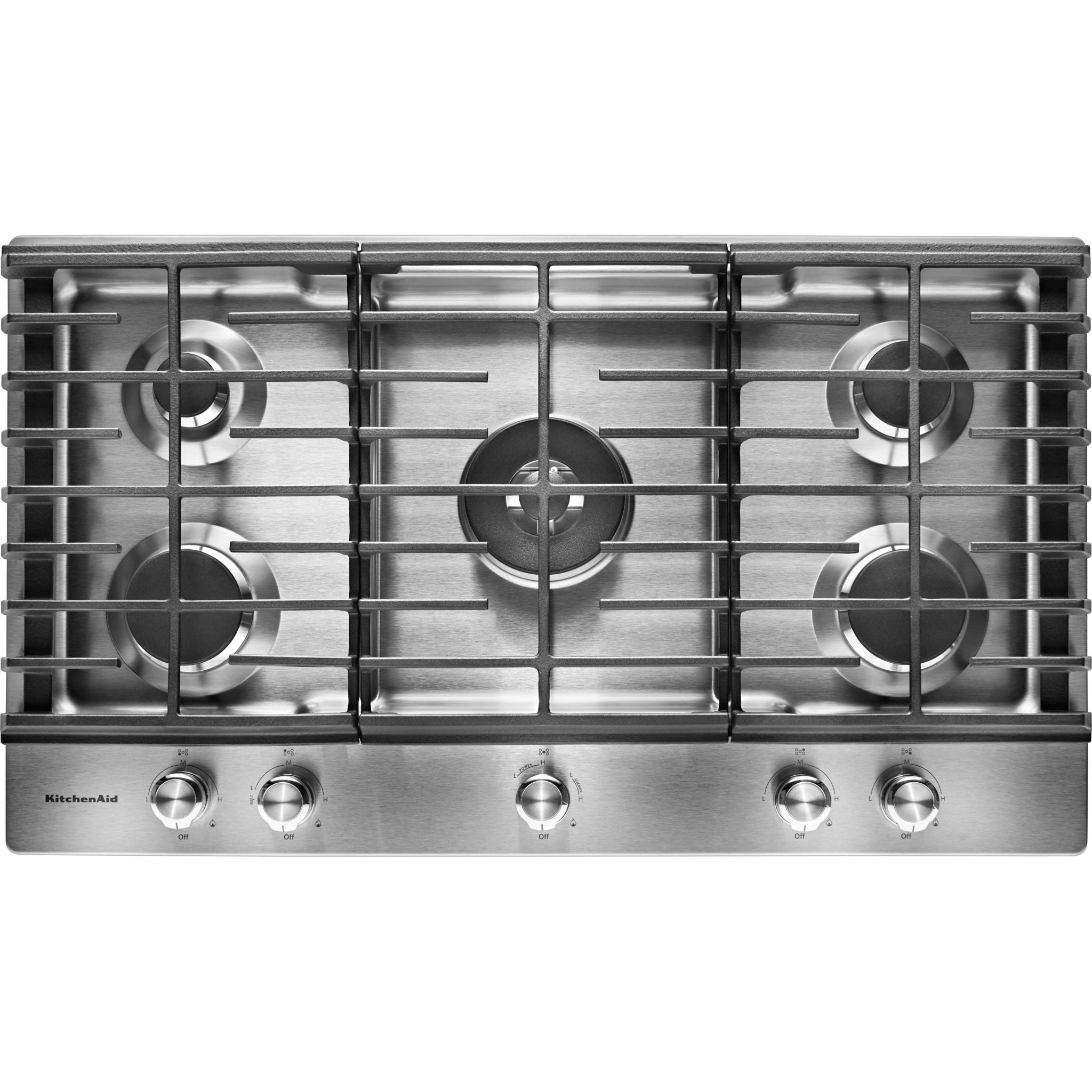 KitchenAid, KitchenAid 36" Gas Cooktop (KCGS556ESS) - Stainless Steel