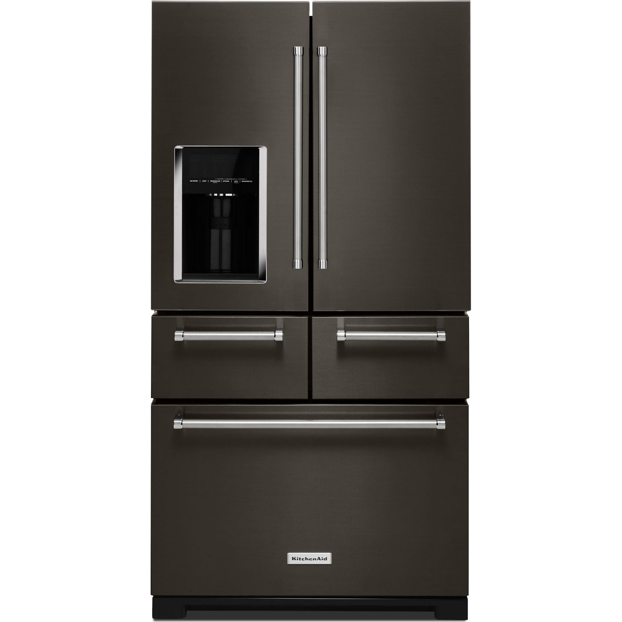 KitchenAid, KitchenAid 5 Door Fridge (KRMF706EBS) - Black Stainless