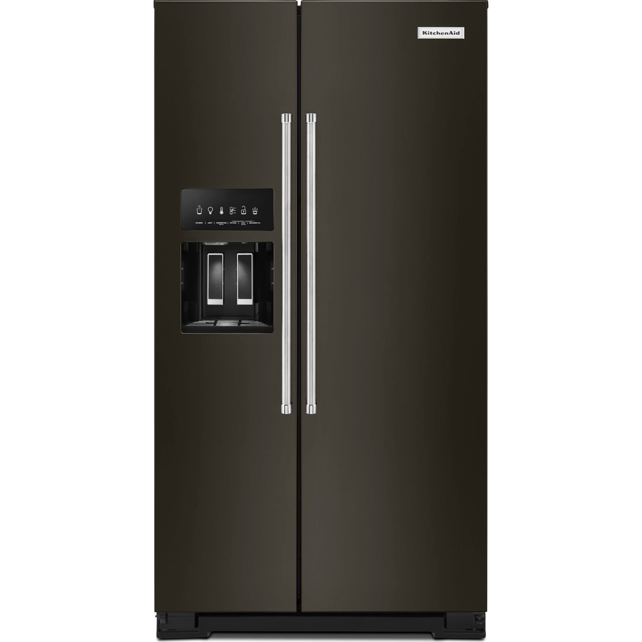 KitchenAid, KitchenAid Counter Depth Fridge (KRSC700HBS) - Black Stainless