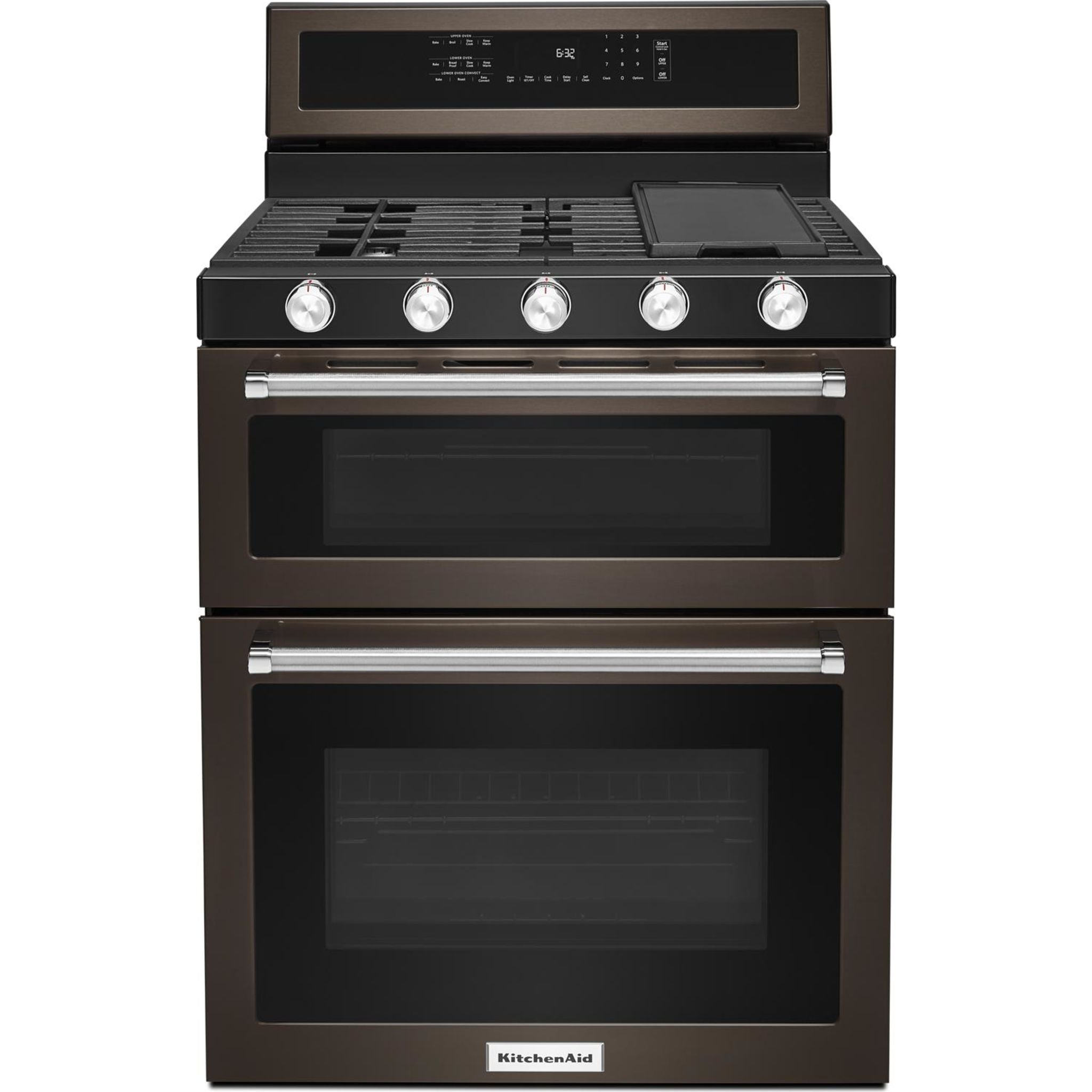 KitchenAid, KitchenAid Double Oven Range (KFGD500EBS) - Black Stainless