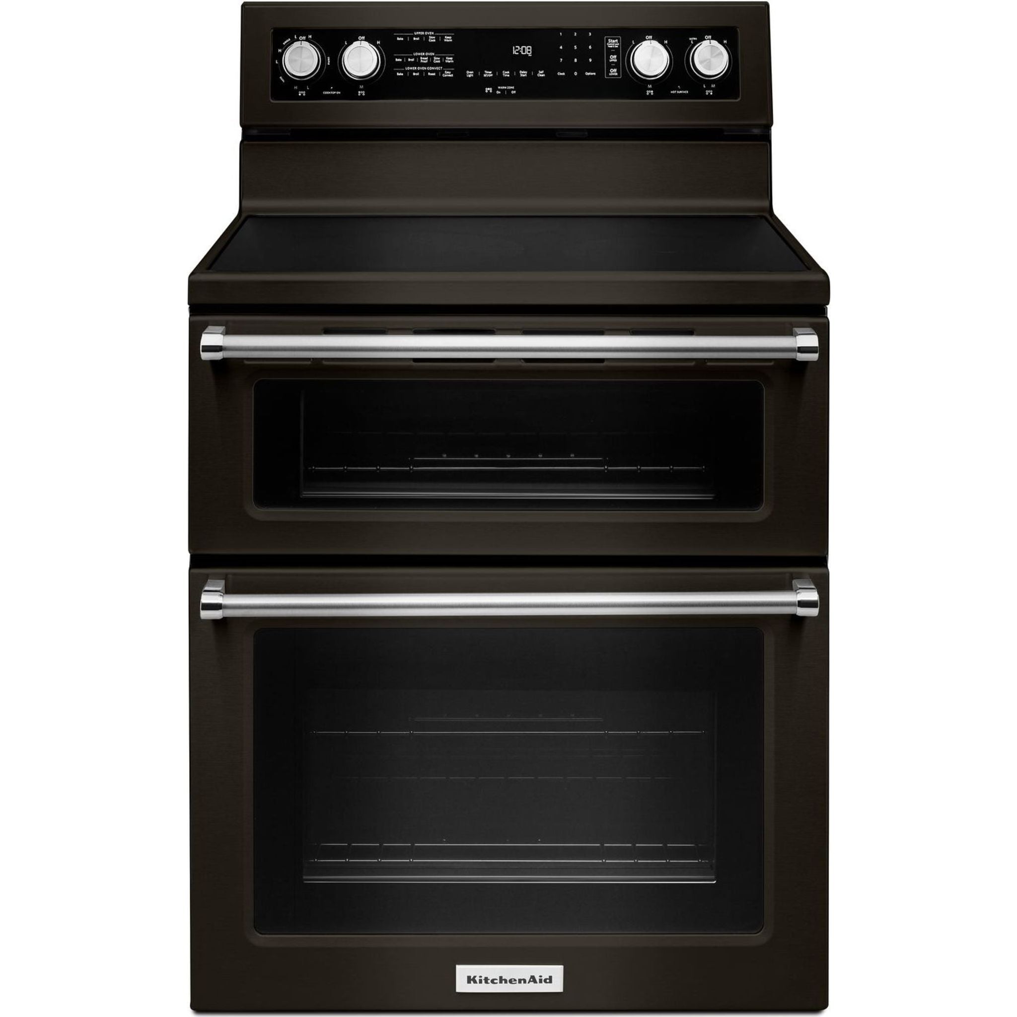 KitchenAid, KitchenAid Double Oven Range (YKFED500EBS) - Black Stainless