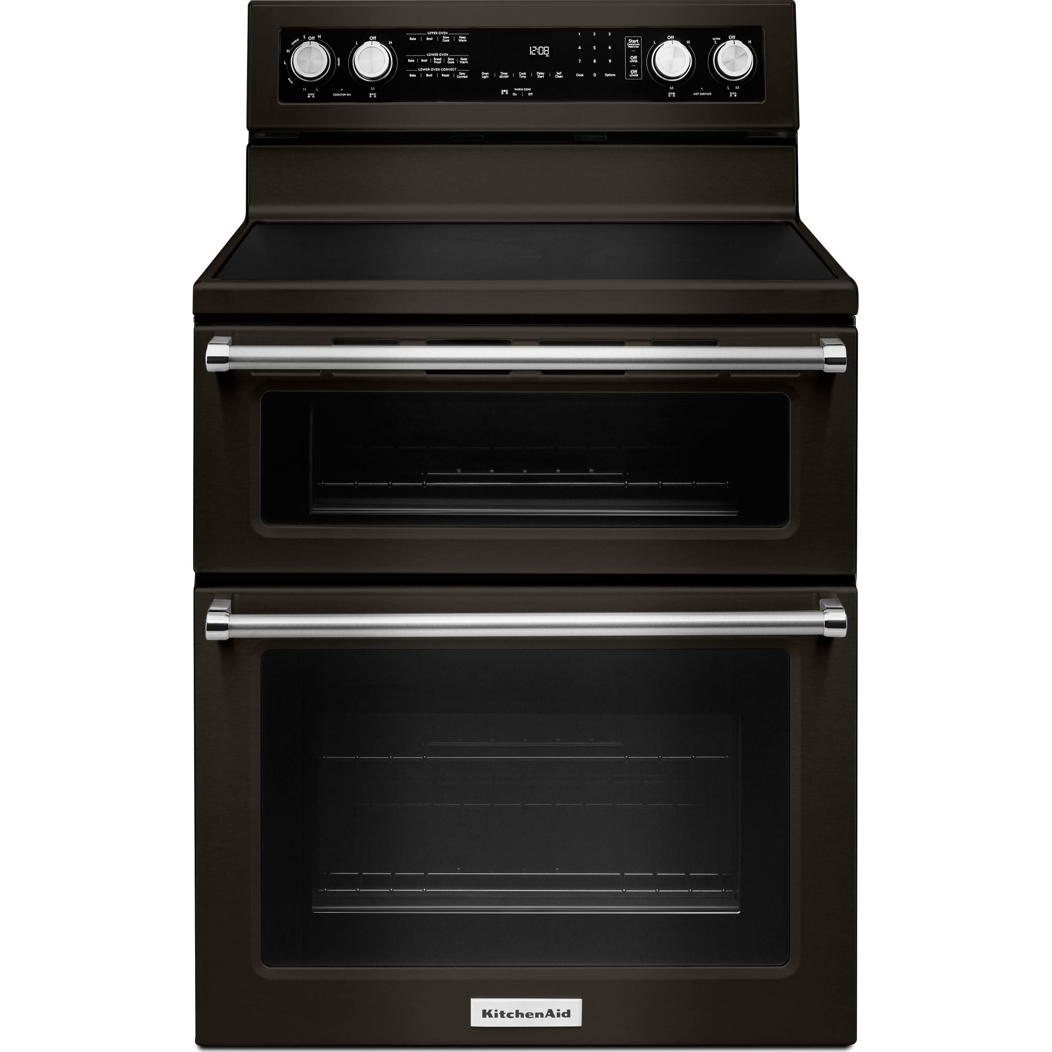 KitchenAid, KitchenAid Double Oven Range (YKFED500EBS) - Black Stainless