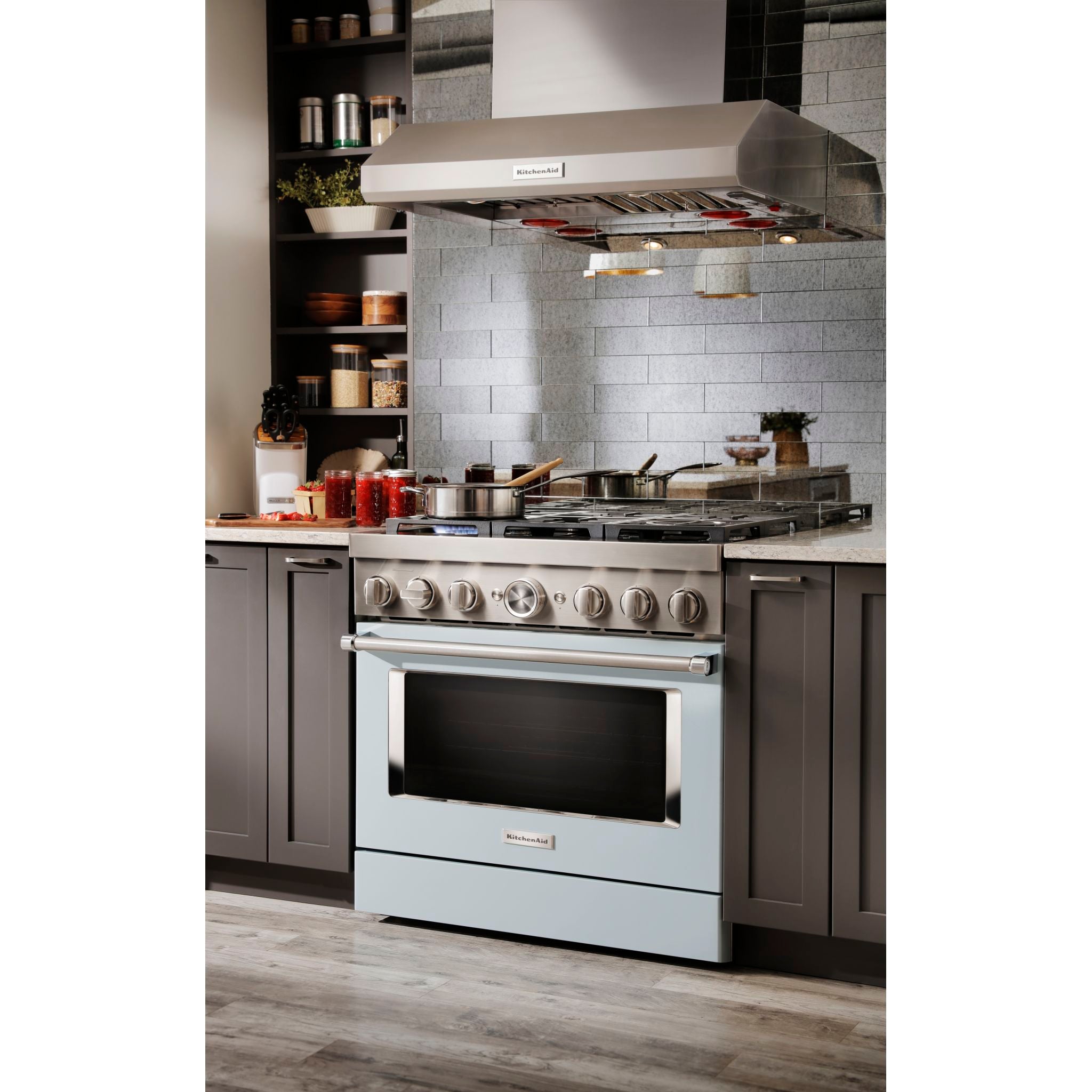 KitchenAid, KitchenAid Dual Fuel Range (KFDC506JMB) - Misty Blue