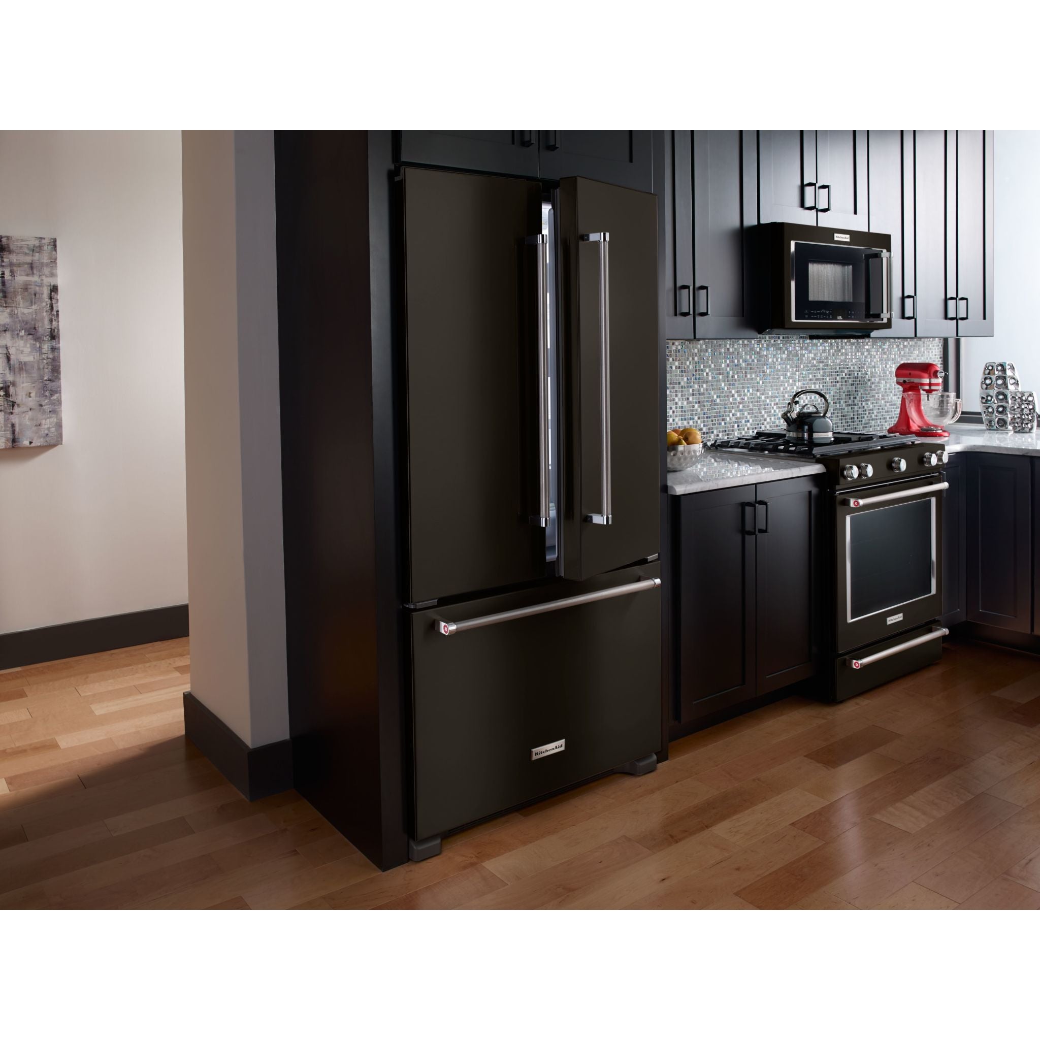 KitchenAid, KitchenAid French Door Fridge (KRFC302EBS) - Black Stainless