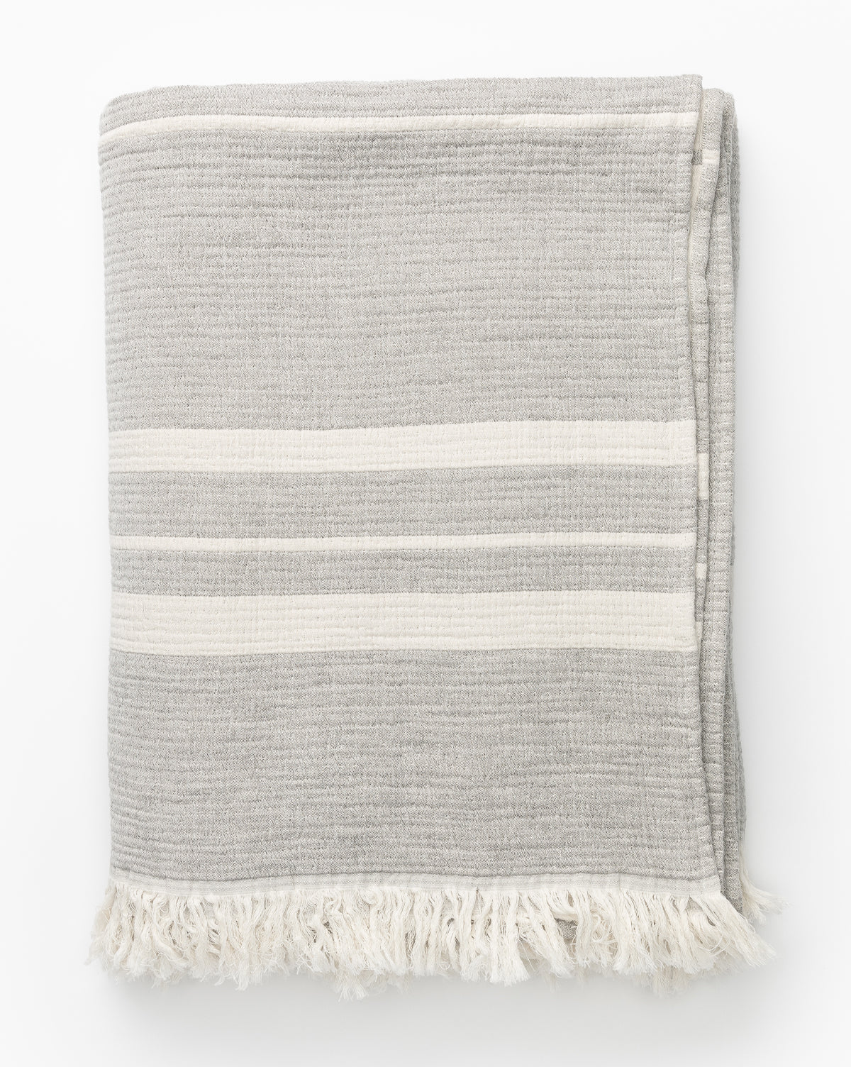 Penedo, Latham Gray Cotton Coverlet