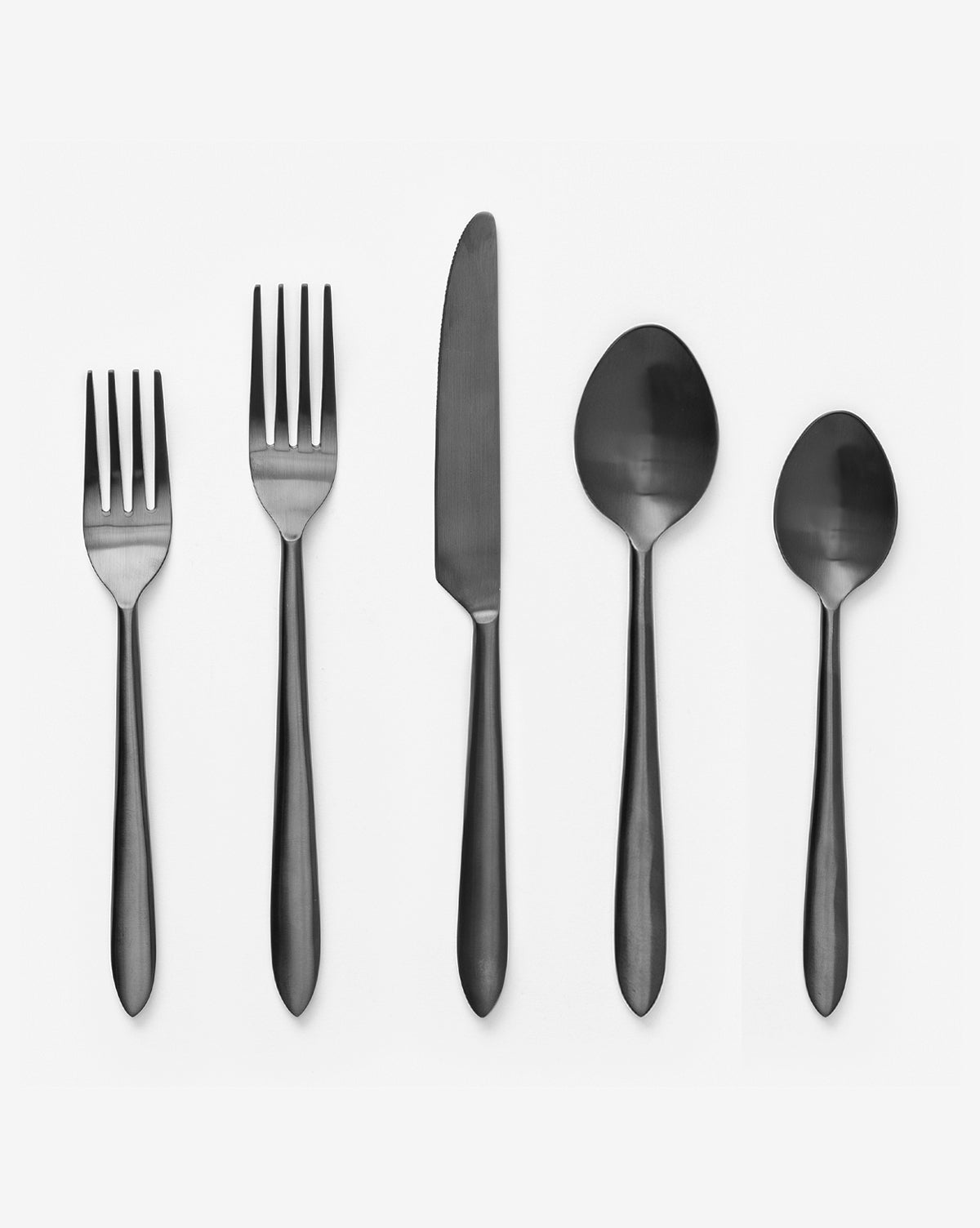 Venus Aqil, Lilia Matte Black Flatware (Set of 5)