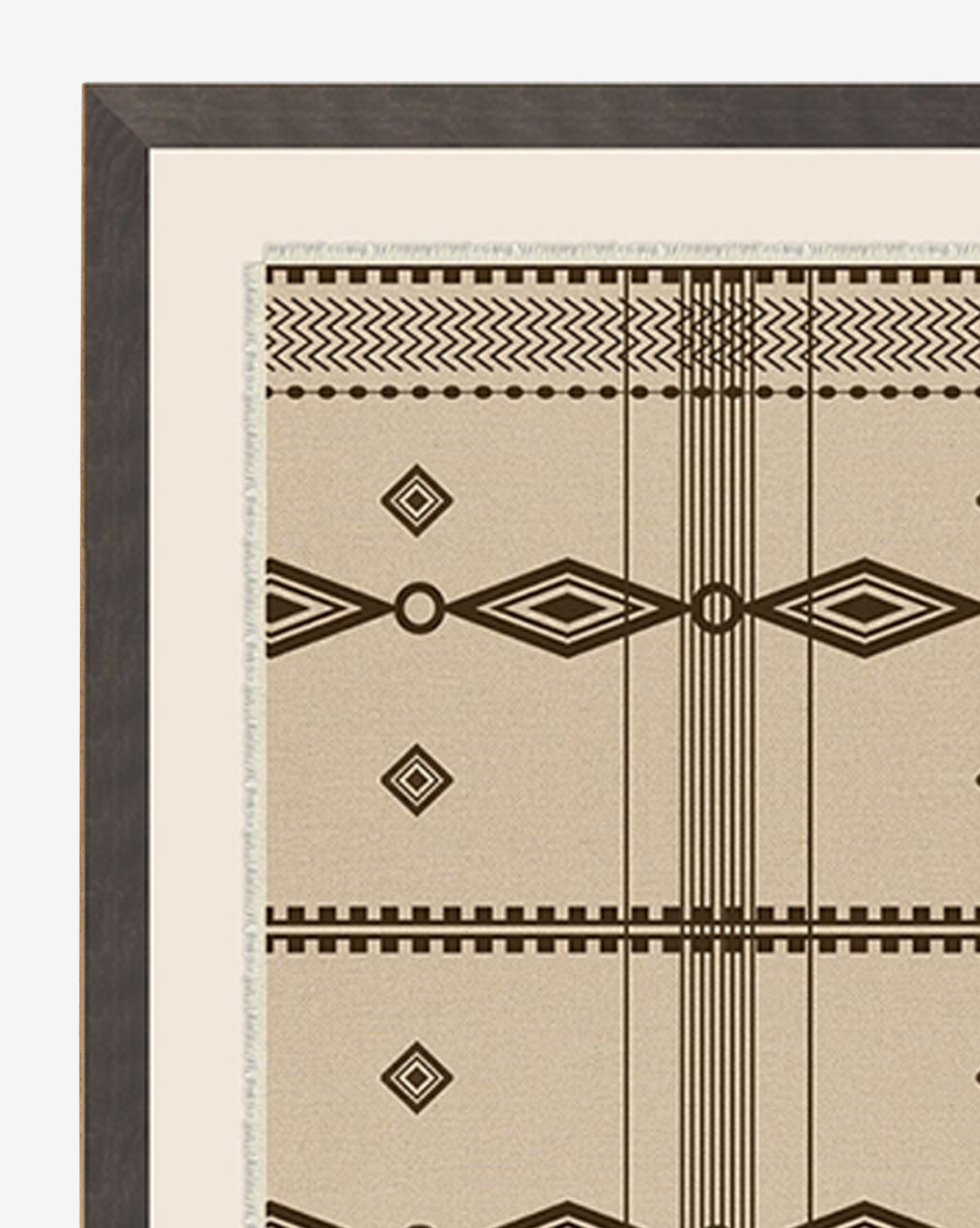 Wendover, Neutral Framed Textile