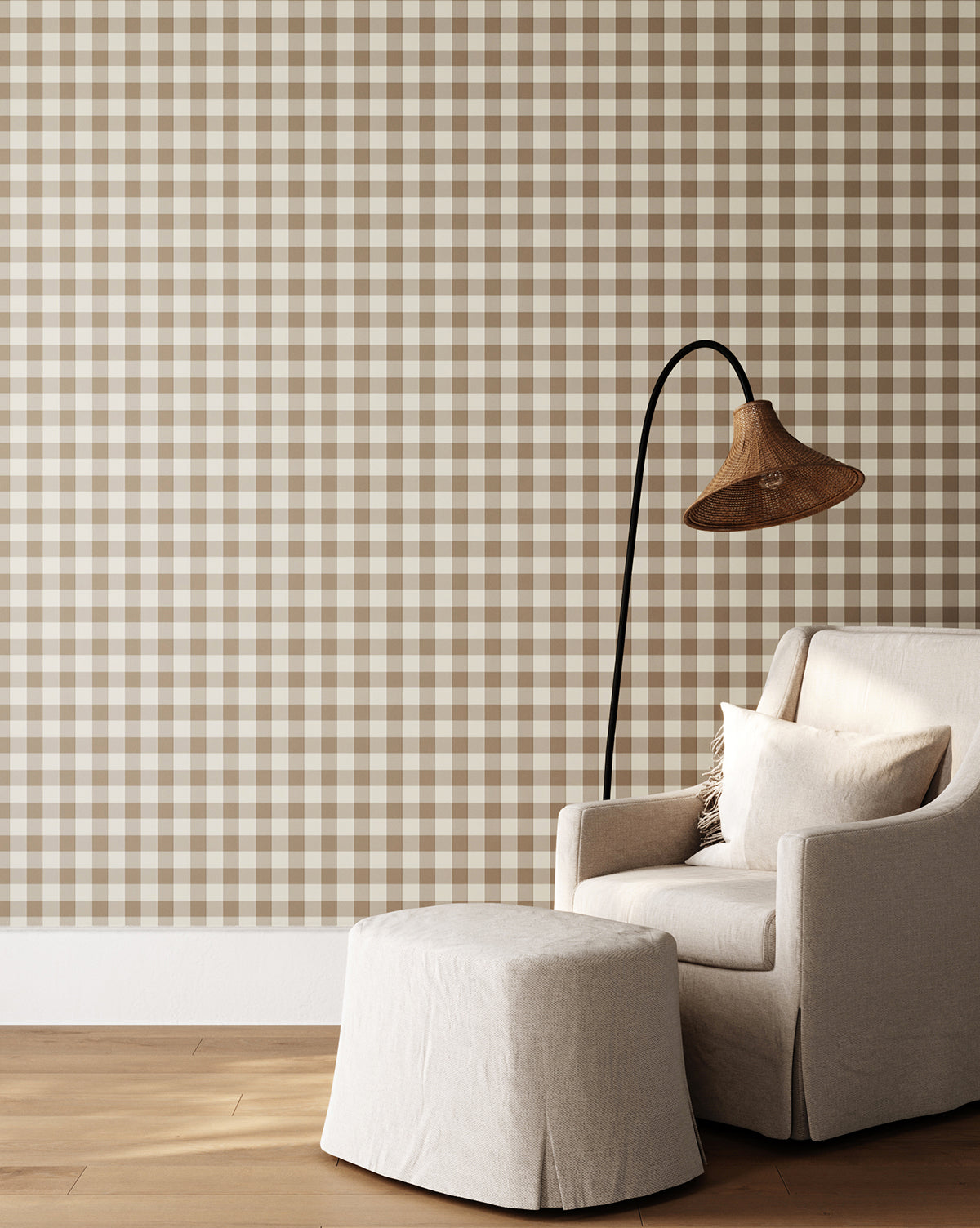 York Wallcoverings, Oakes Gingham Wallpaper