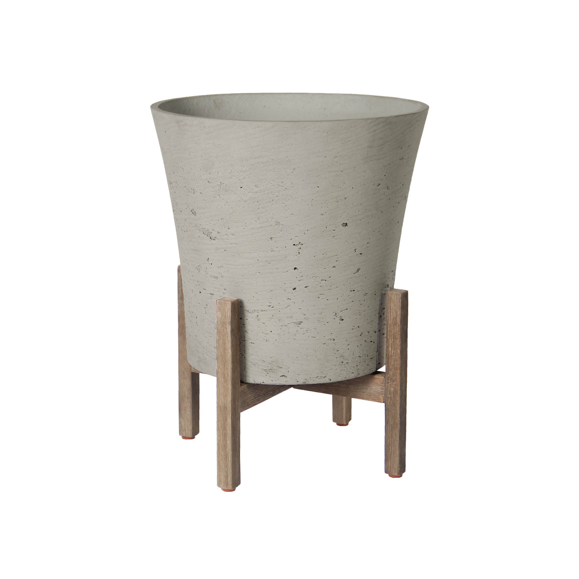 LH Imports, Pat Tapered Standing Pot - Cement Grey