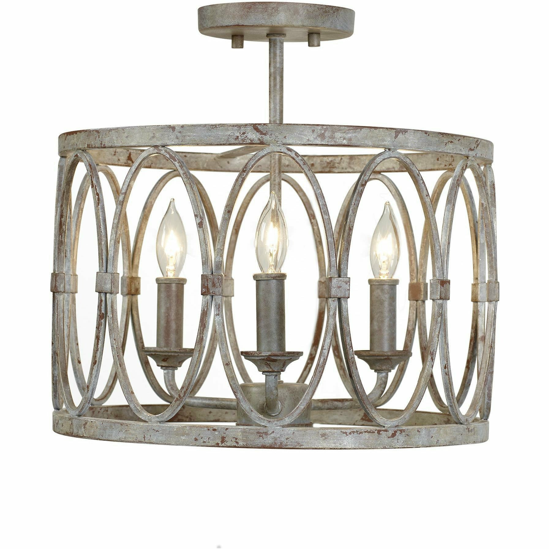 Generation Lighting, Patrice Semi Flush Mount | Deep Abyss