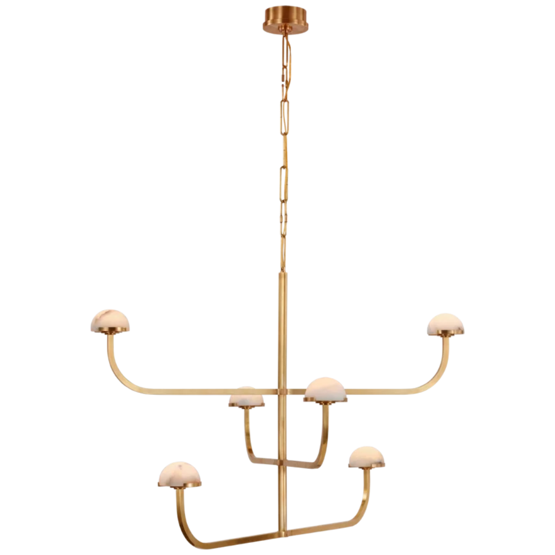 Visual Comfort, Pedra Three Tier Shallow Chandelier