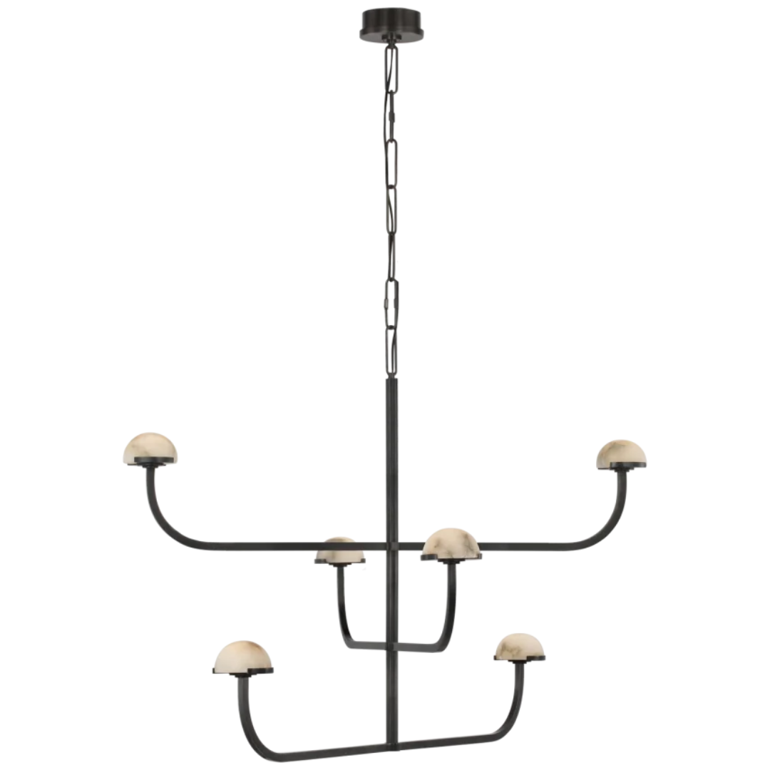 Visual Comfort, Pedra Three Tier Shallow Chandelier