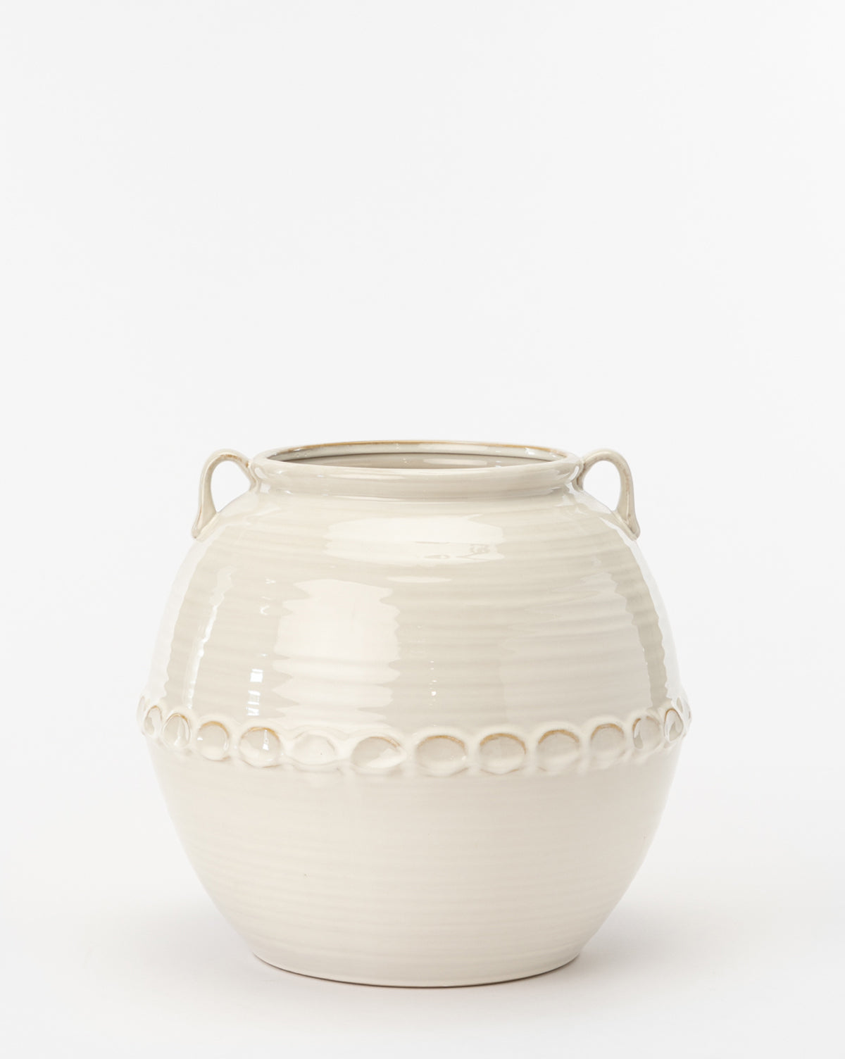 Makerspalm, Rounded White Vase