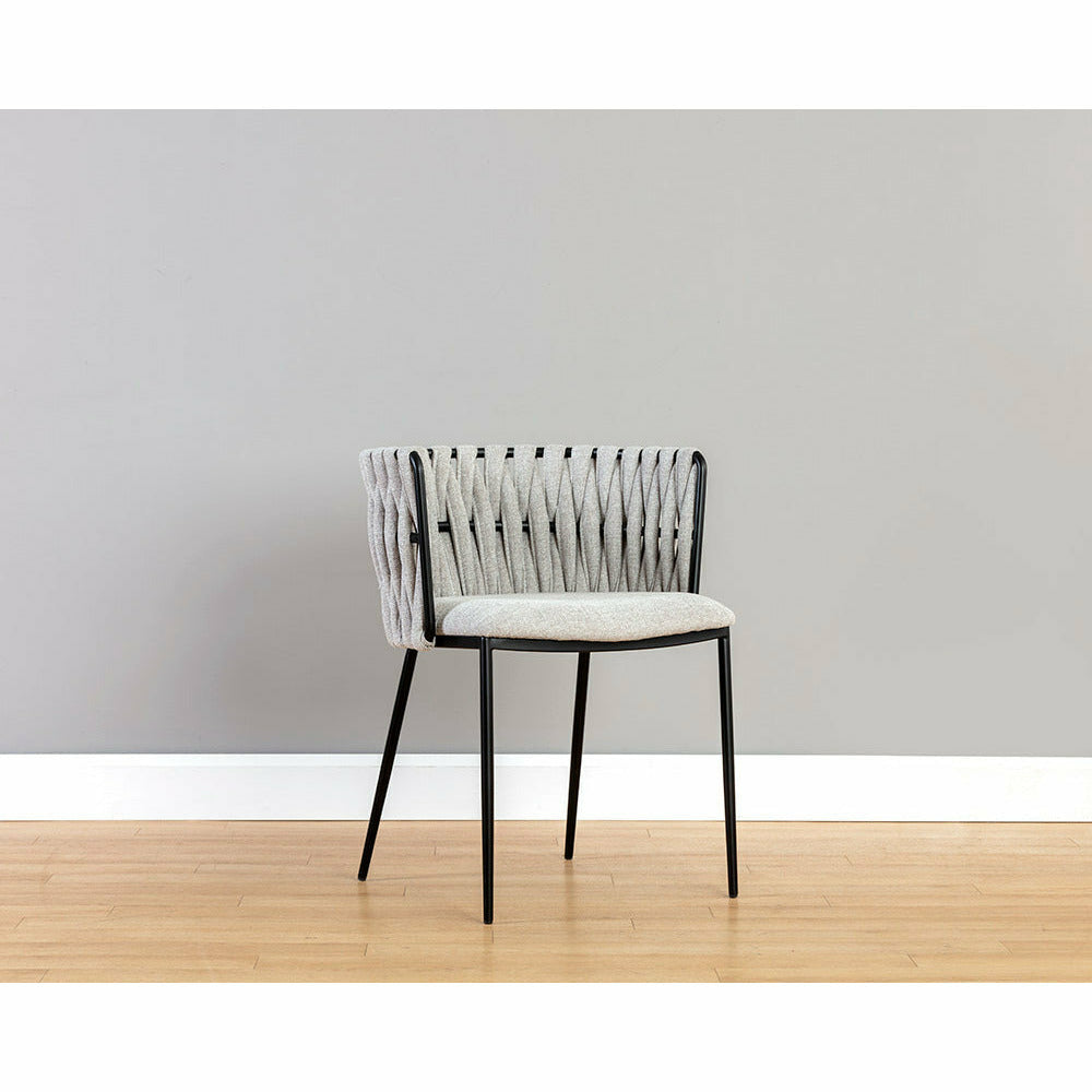 Sunpan, Sarai Dining Armchair - Belfast Heather Grey