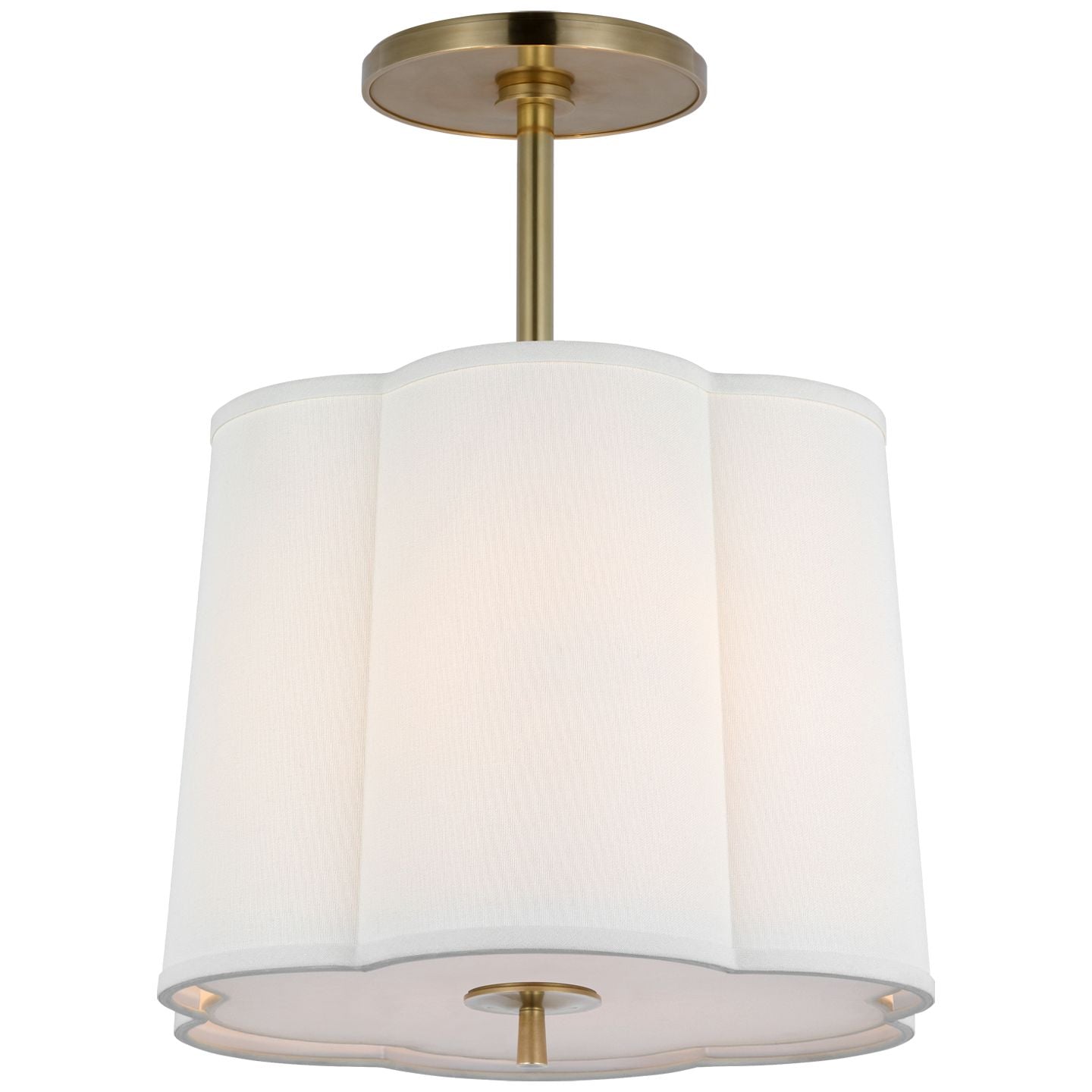 Visual Comfort, Simple Scallop Semi-Flush Mount