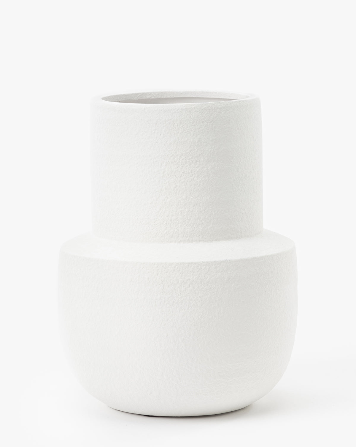 Napa Home & Garden, Smooth Matte White Glaze Vase