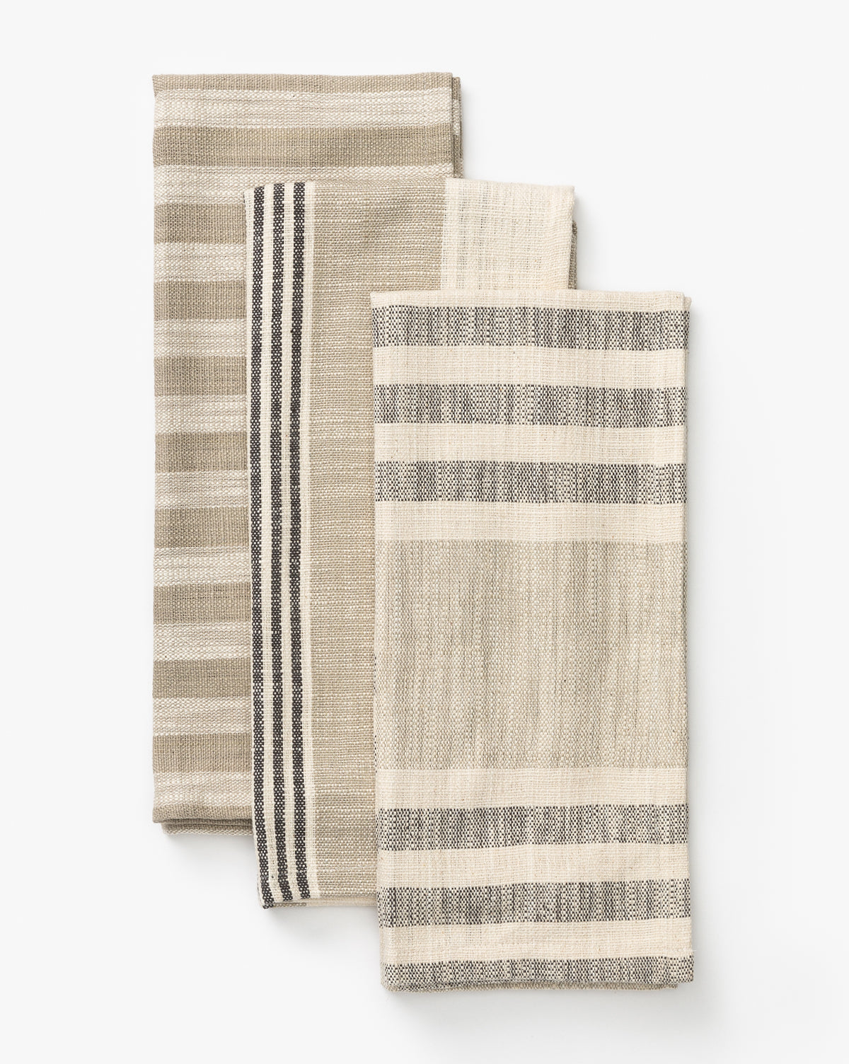 Creative Co-Op, Striped Woven Tea Towels (Set of 3)