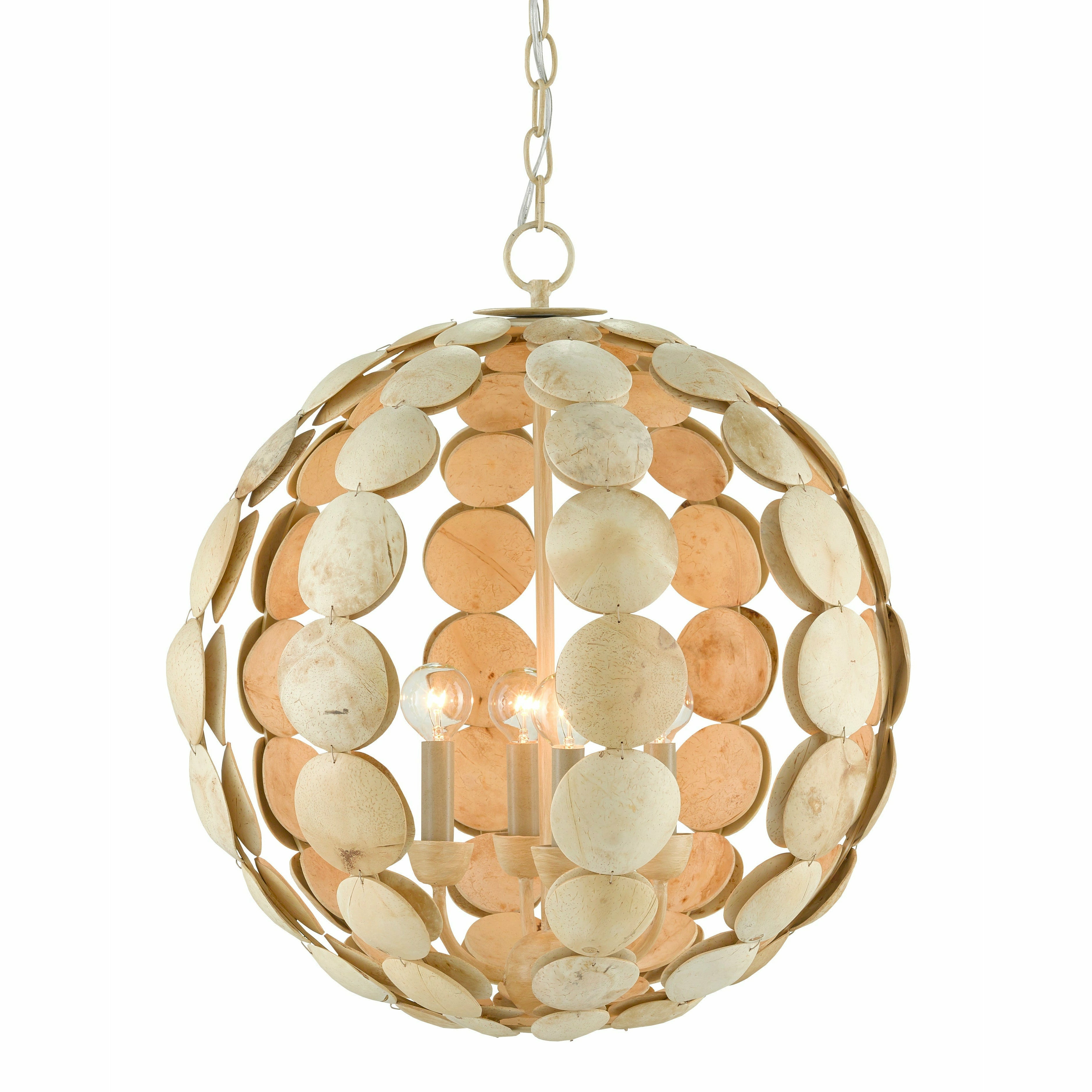 Currey & Company, Tartufo Coco Shell Chandelier