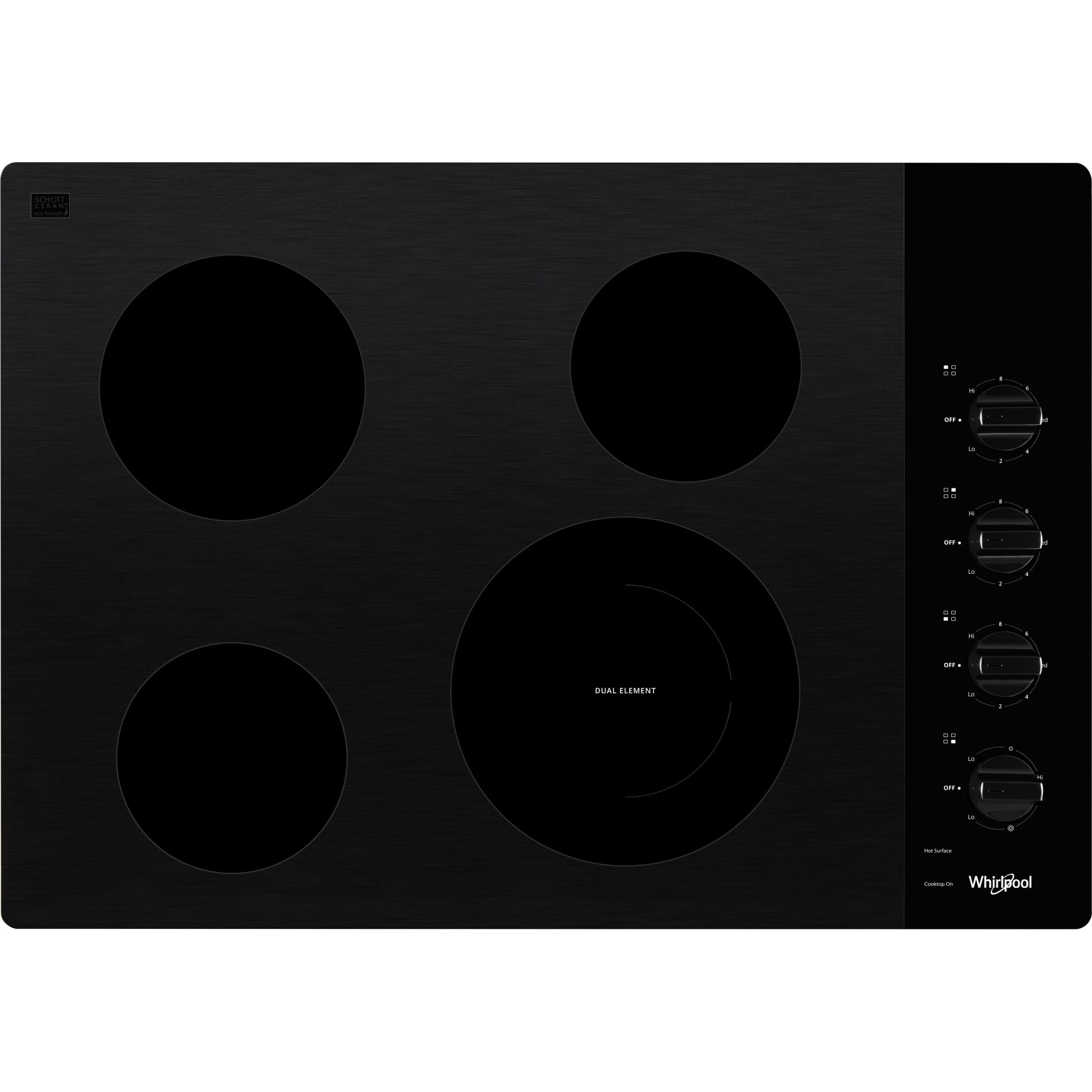 Whirlpool, Whirlpool 30" Cooktop (WCE55US0HB) - Black