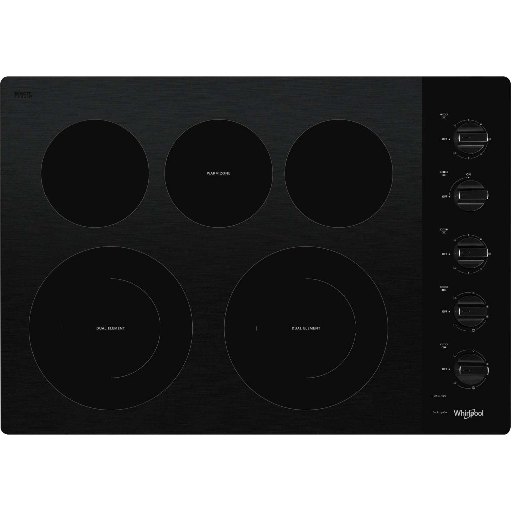 Whirlpool, Whirlpool 30" Cooktop (WCE77US0HB) - Black