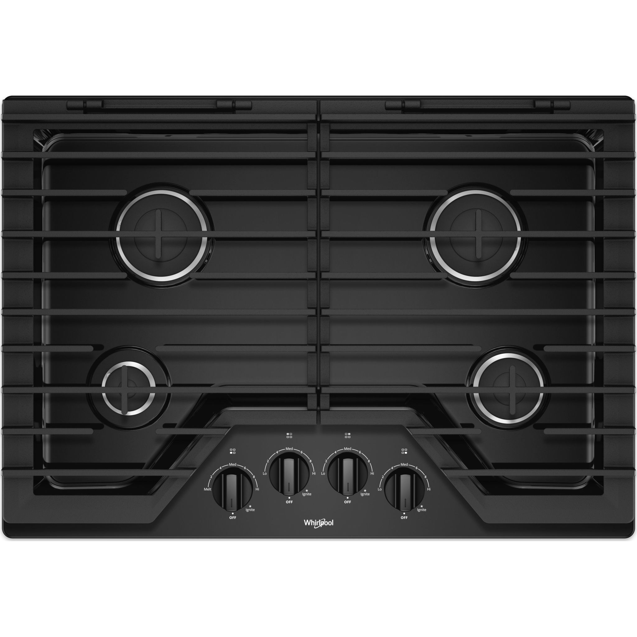 Whirlpool, Whirlpool 30" Gas Cooktop (WCG55US0HB) - Black