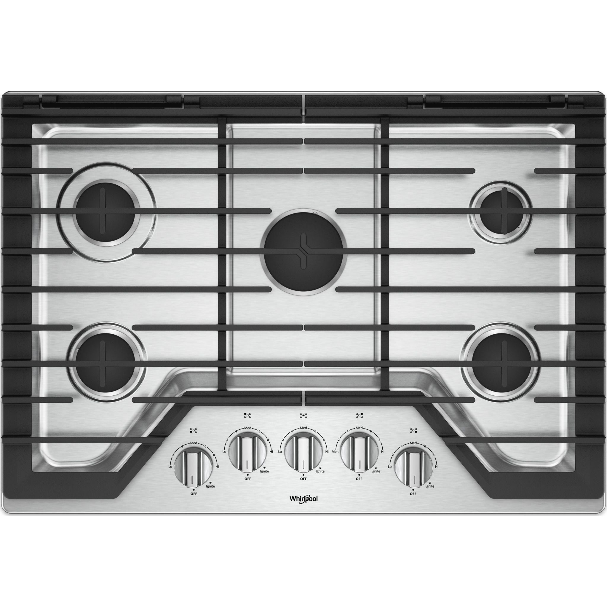 Whirlpool, Whirlpool 30" Gas Cooktop (WCG77US0HS) - Stainless Steel