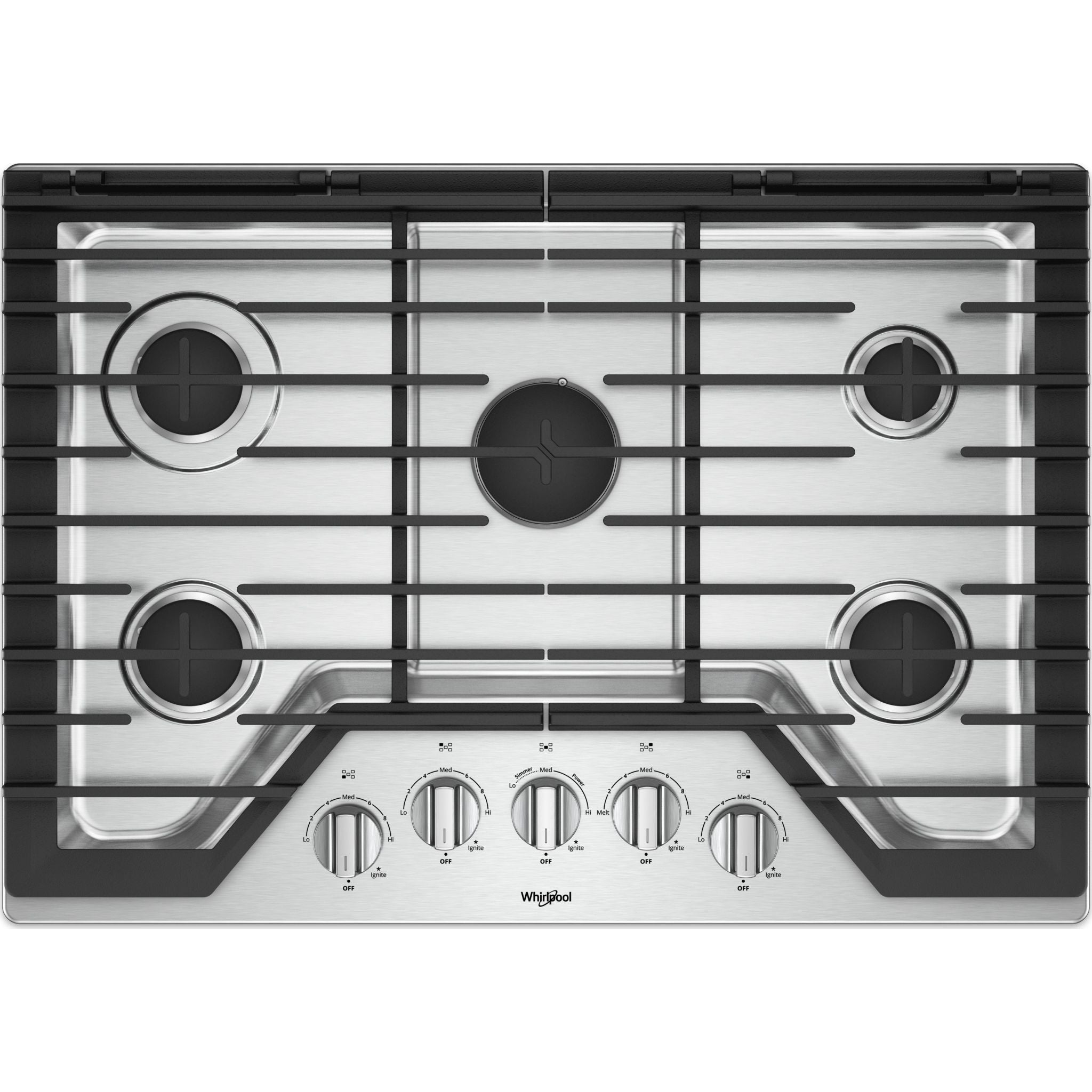 Whirlpool, Whirlpool 30" Gas Cooktop (WCG97US0HS) - Stainless Steel