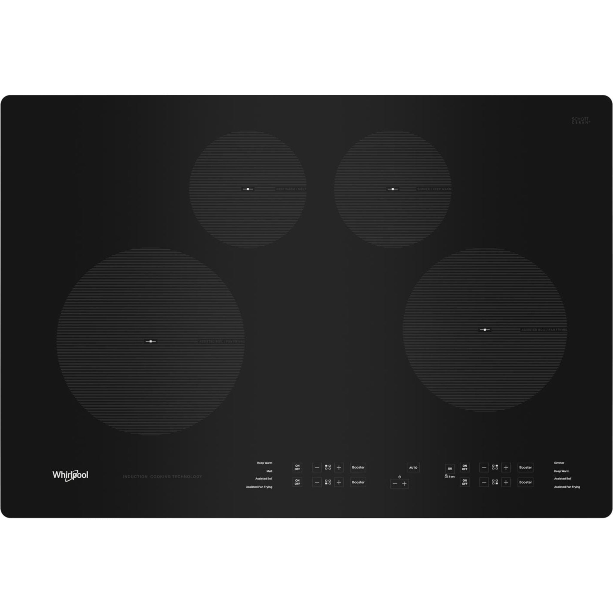 Whirlpool, Whirlpool 30" Induction Cooktop (WCI55US0JB) - BLACK