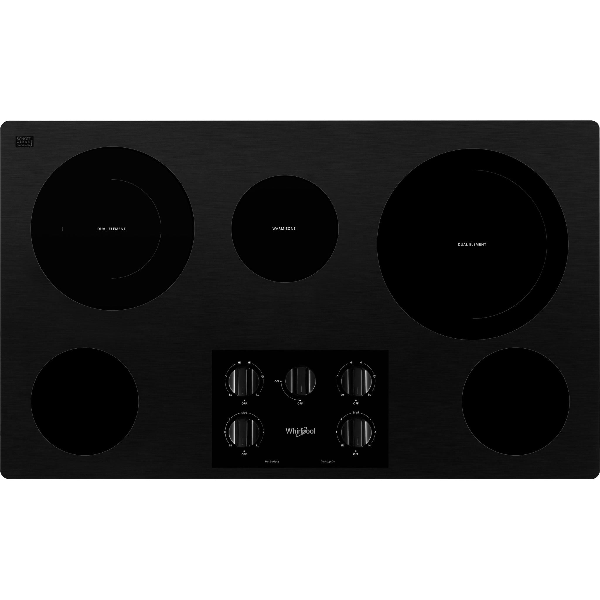 Whirlpool, Whirlpool 36" Cooktop (WCE77US6HB) - Black