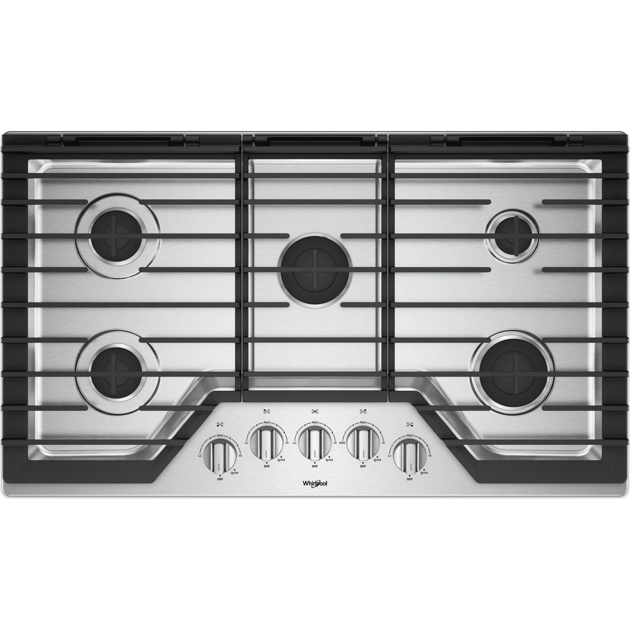 Whirlpool, Whirlpool 36" Gas Cooktop (WCG55US6HS) - Stainless Steel