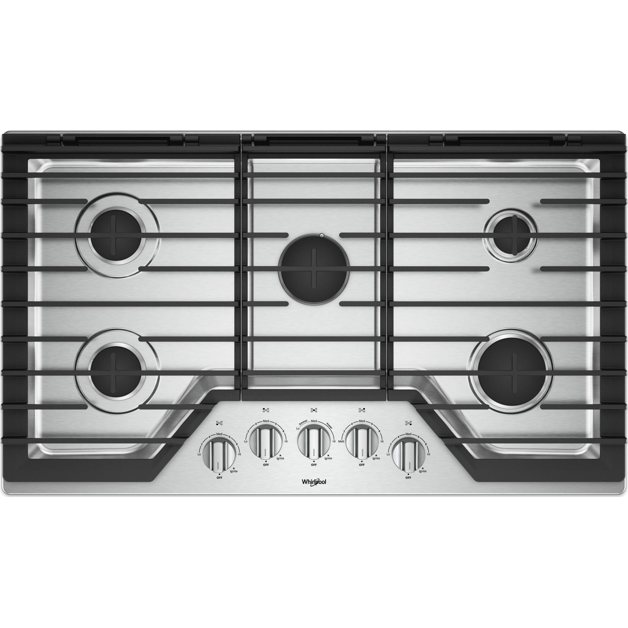 Whirlpool, Whirlpool 36" Gas Cooktop (WCG97US6HS) - Stainless Steel