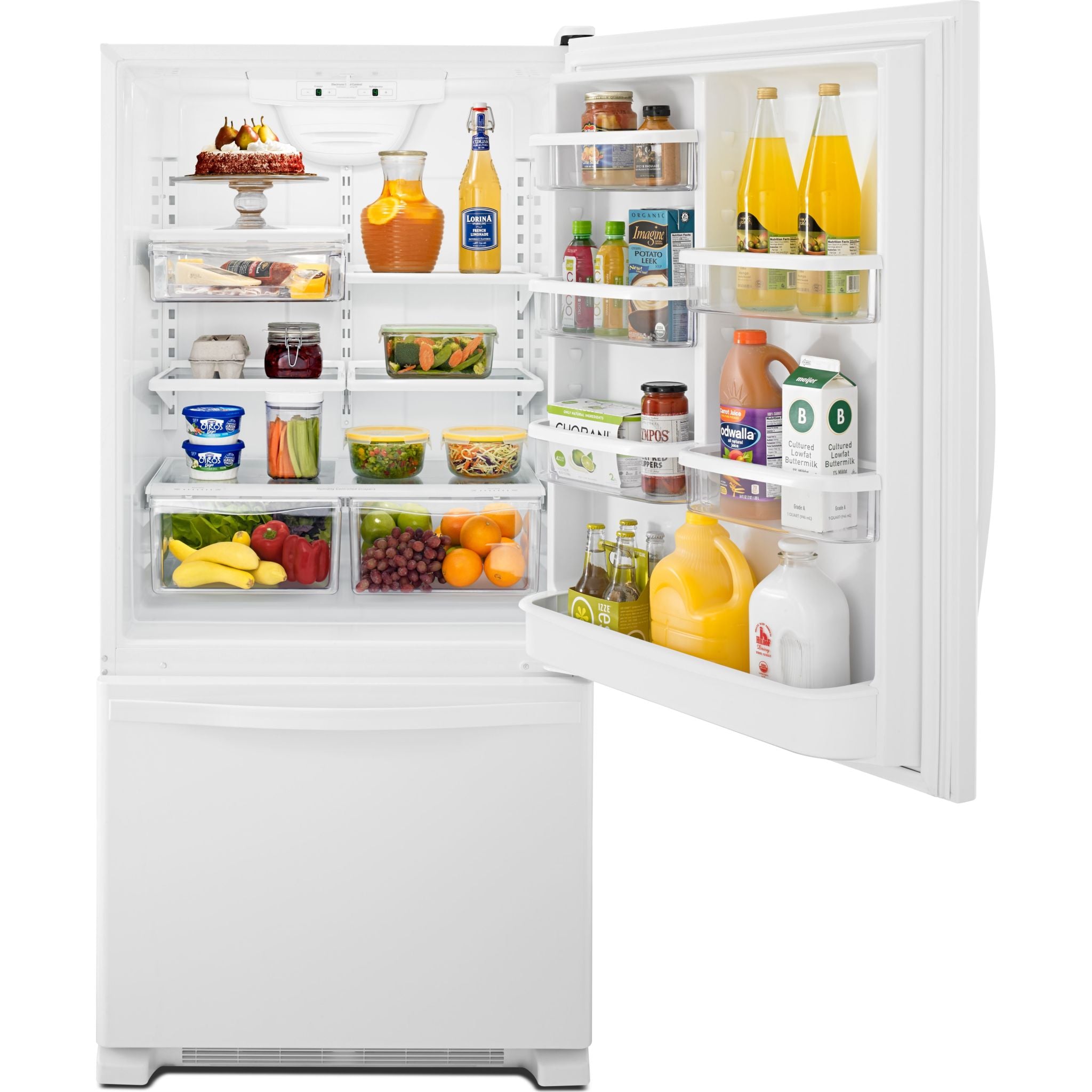 Whirlpool, Whirlpool Bottom Mount Fridge (WRB329DFBW) - White