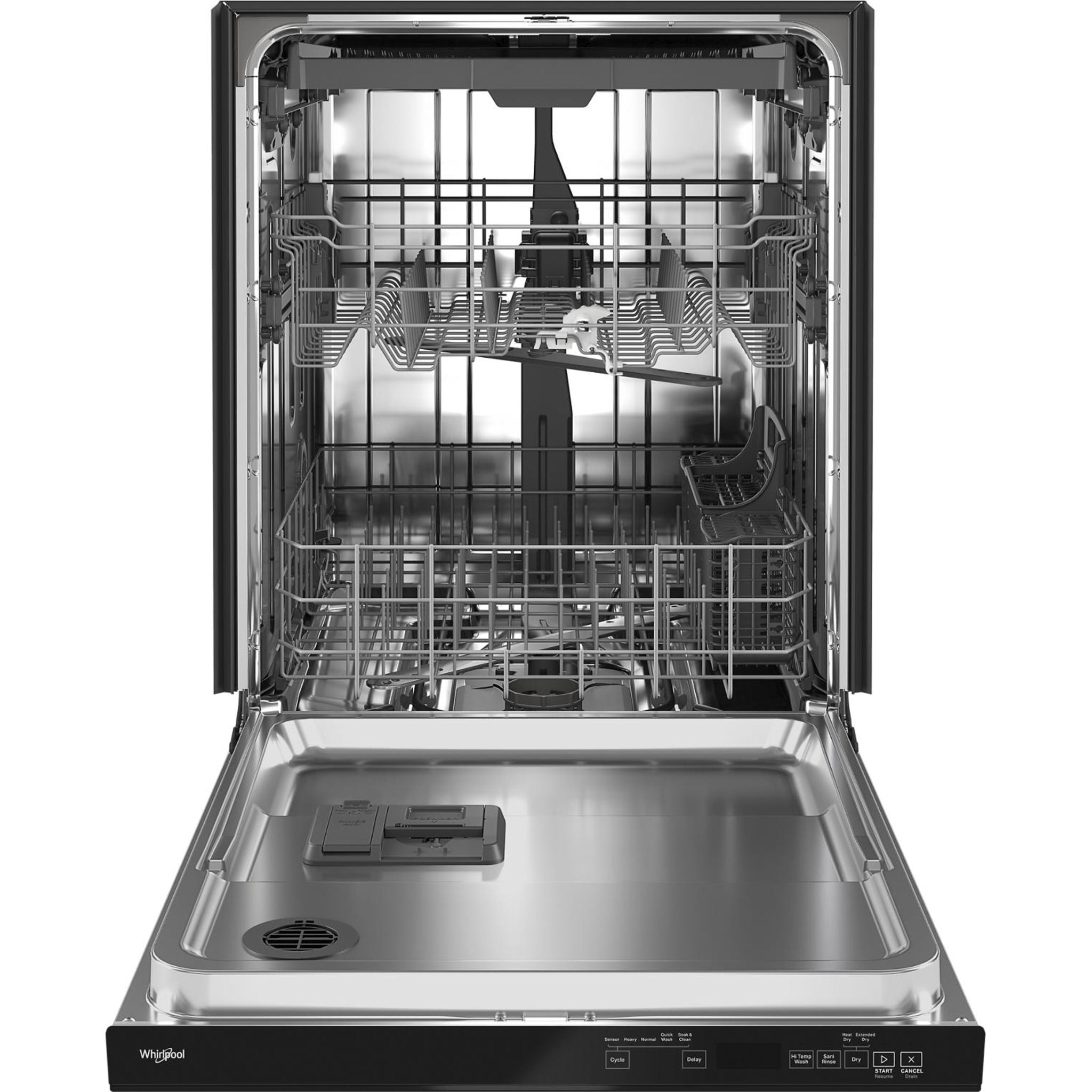 Whirlpool, Whirlpool Dishwasher Stainless Steel Tub (WDTA50SAKB) - Black