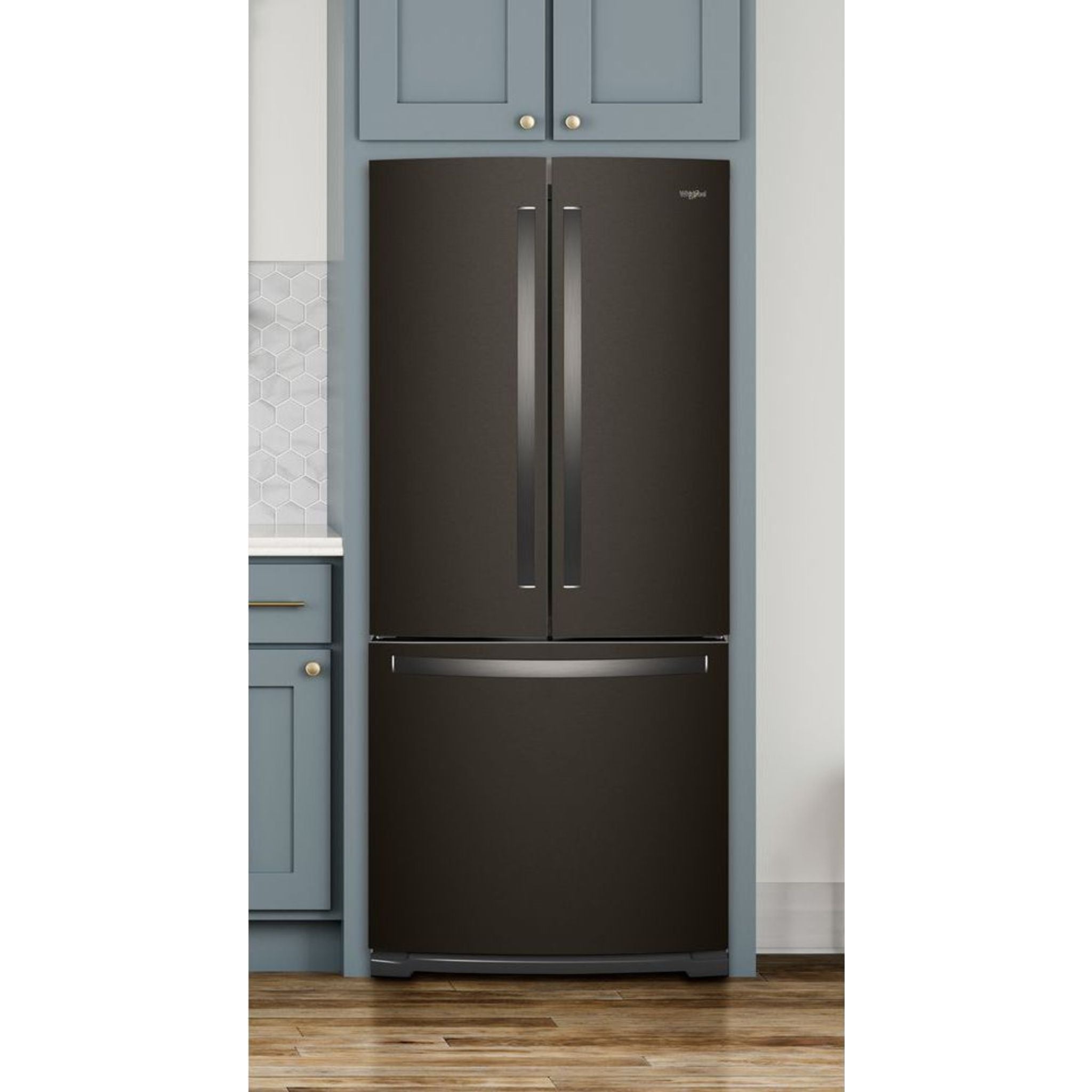 Whirlpool, Whirlpool French Door Fridge (WRF560SMHV) - Black Stainless