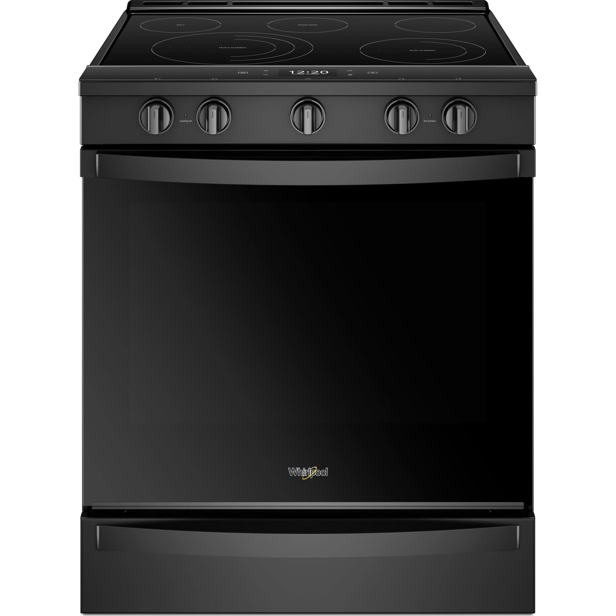 Whirlpool, Whirlpool Front Control Range (YWEE750H0HB) - Black