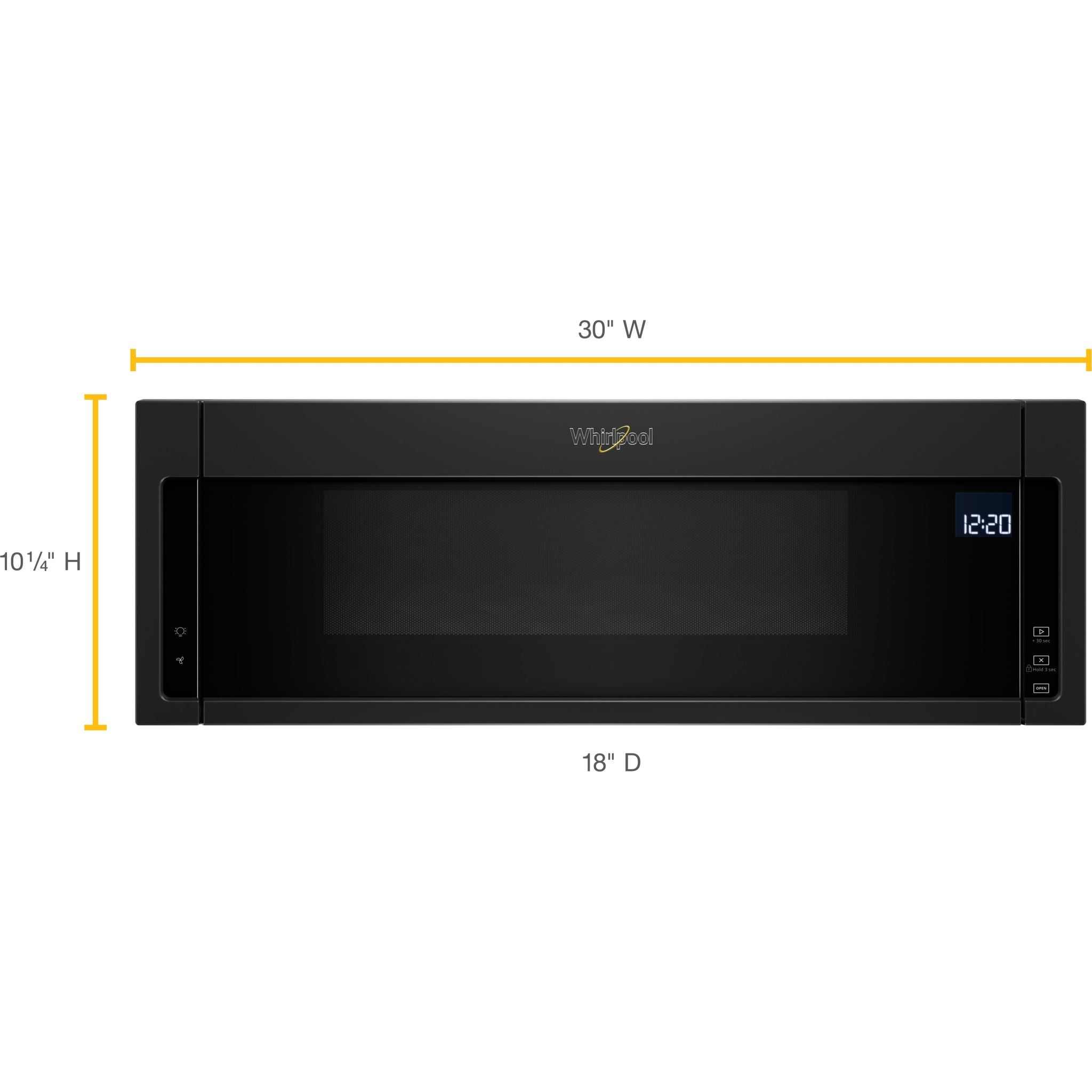 Whirlpool, Whirlpool OTR Microwave (YWML75011HB) - Black