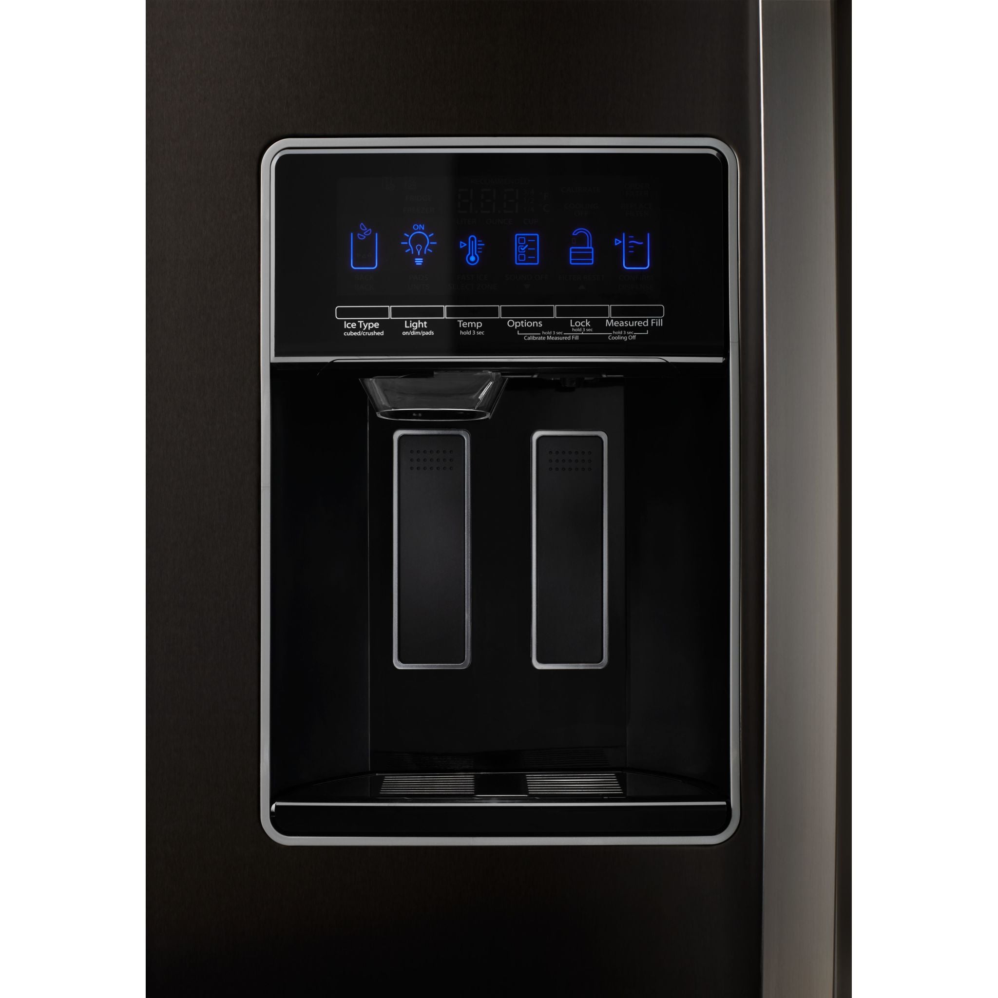 Whirlpool, Whirlpool Side x Side Fridge (WRS588FIHV) - Black Stainless