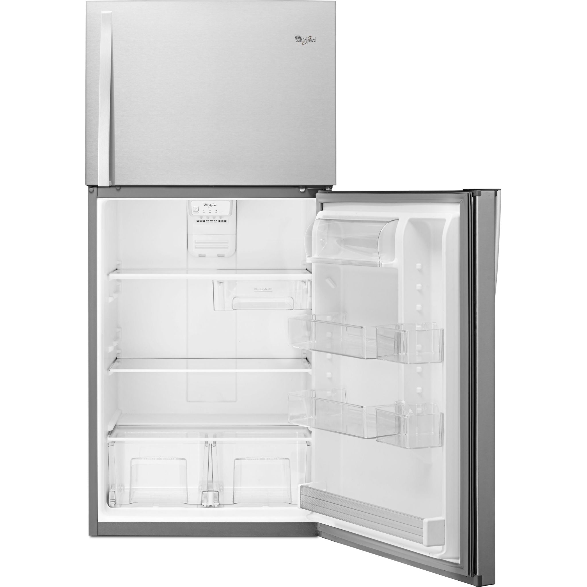 Whirlpool, Whirlpool Top Mount Fridge (WRT519SZDG) - Stainless Steel